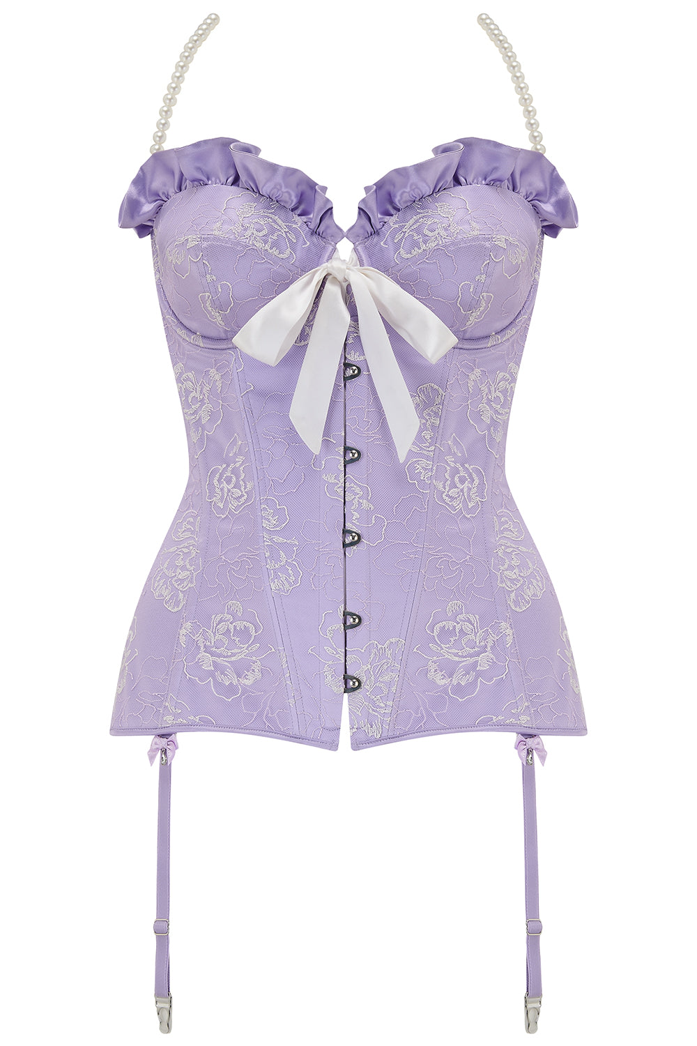 Scarlett Gasque Women's Pink / Purple Petunia Pearl Corset In Pink/purple