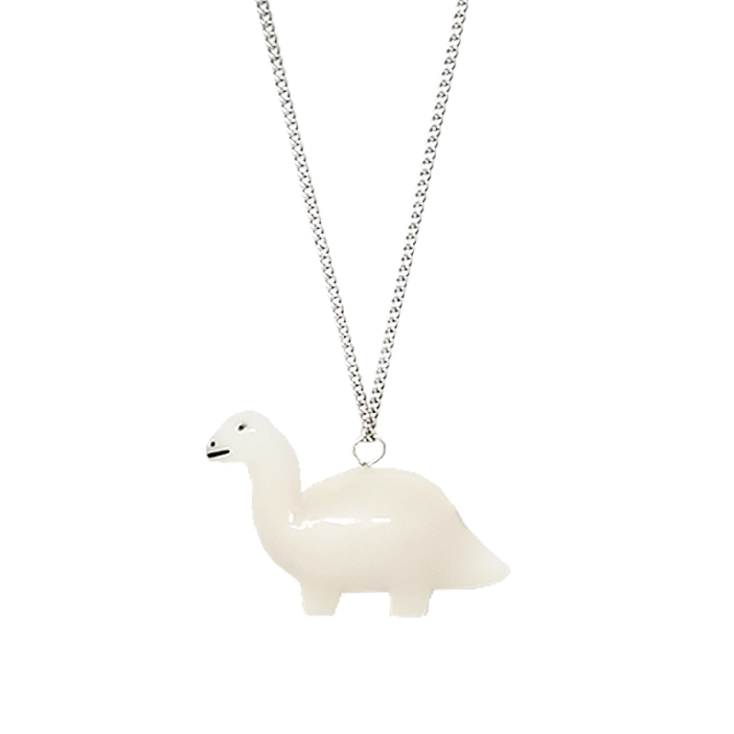 Women’s White Dino Tagua Necklace - Brachio Korissa