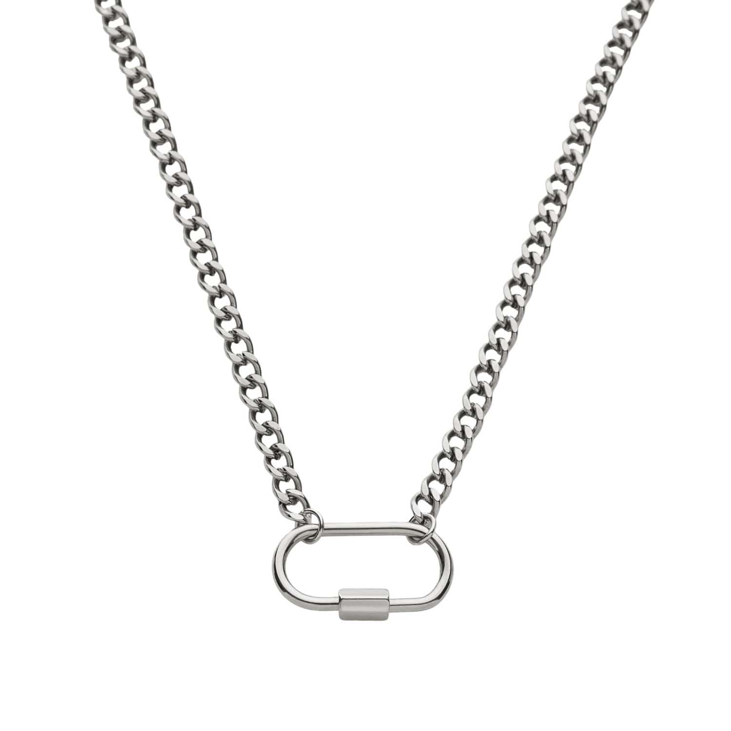Maivelle Lexi Carabiner Chain Necklace - Silver | Bermuda Watch