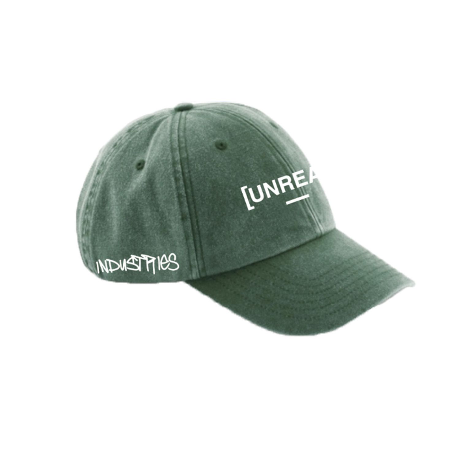 Men’s Unrealindustry Baseball Cap Washed Green One Size Unreal Industry