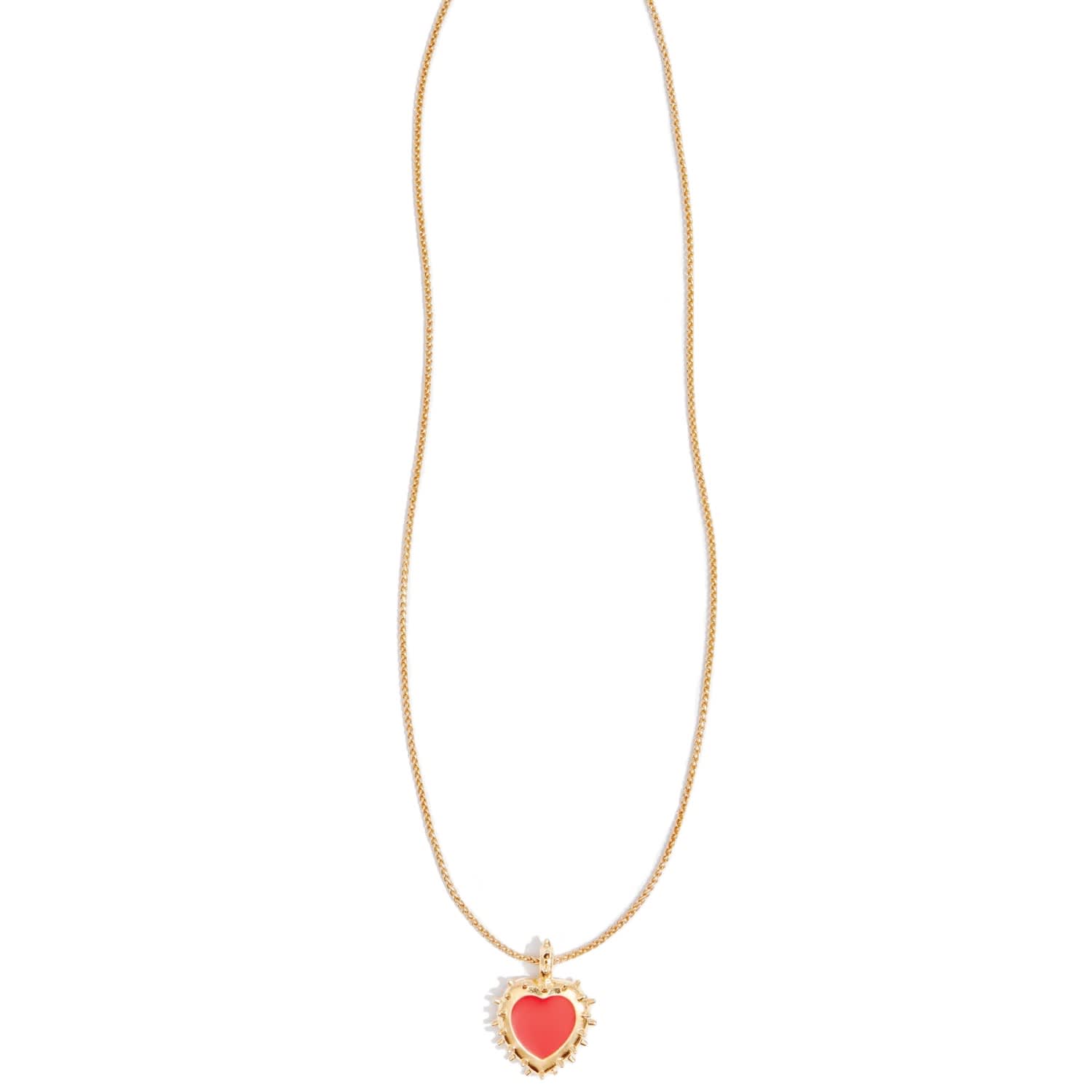 Red enamel heart necklace online