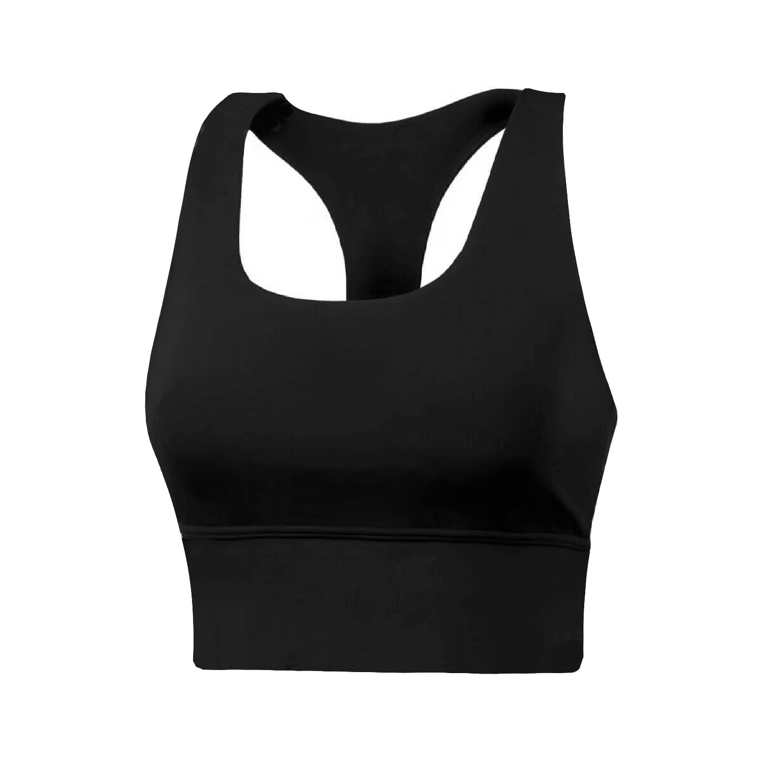 Women’s Black Circuit Racerback Mind-Body Sports Tank Bra Medium Earth Body