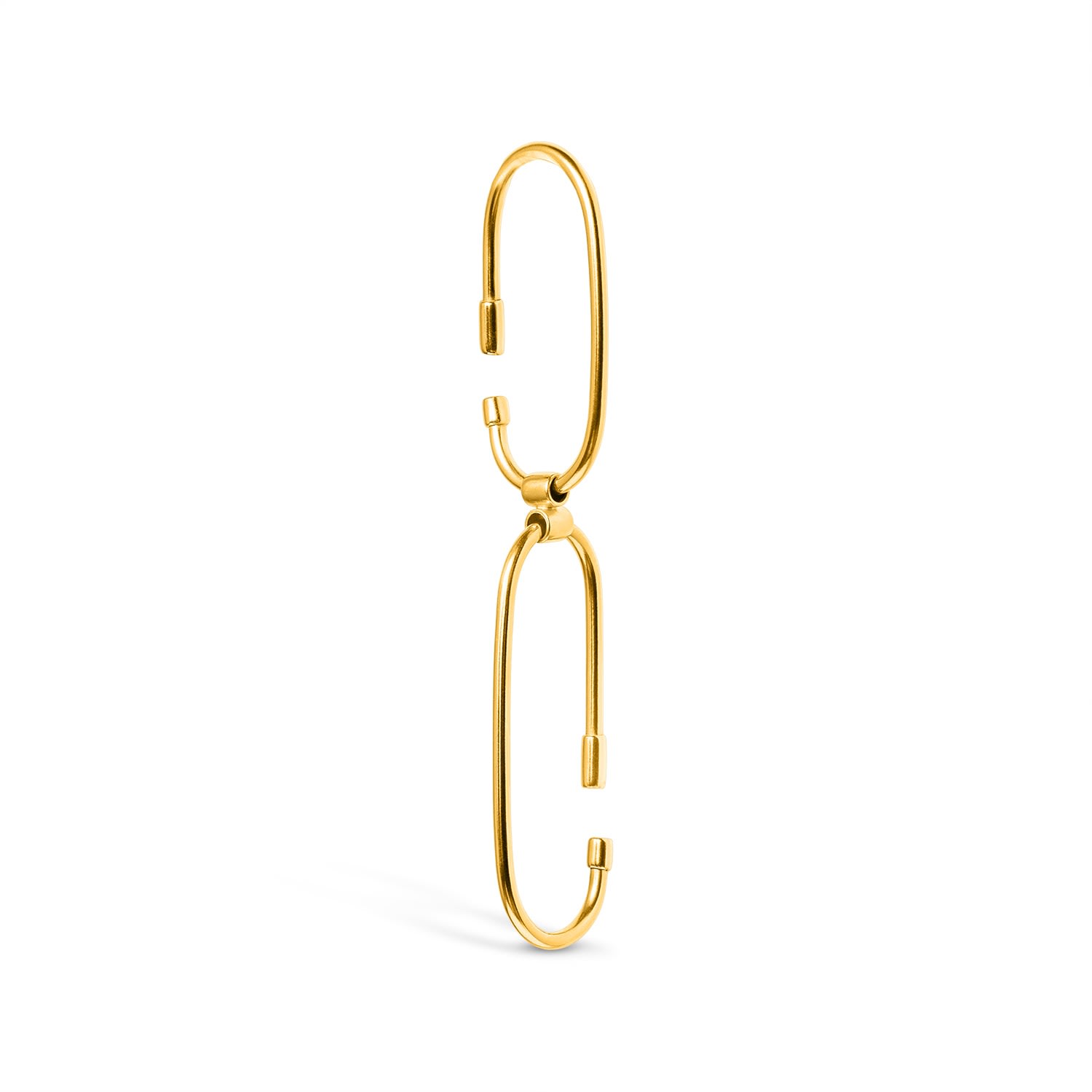 Women’s Double Oval Ear Cuff - Gold Nuuf