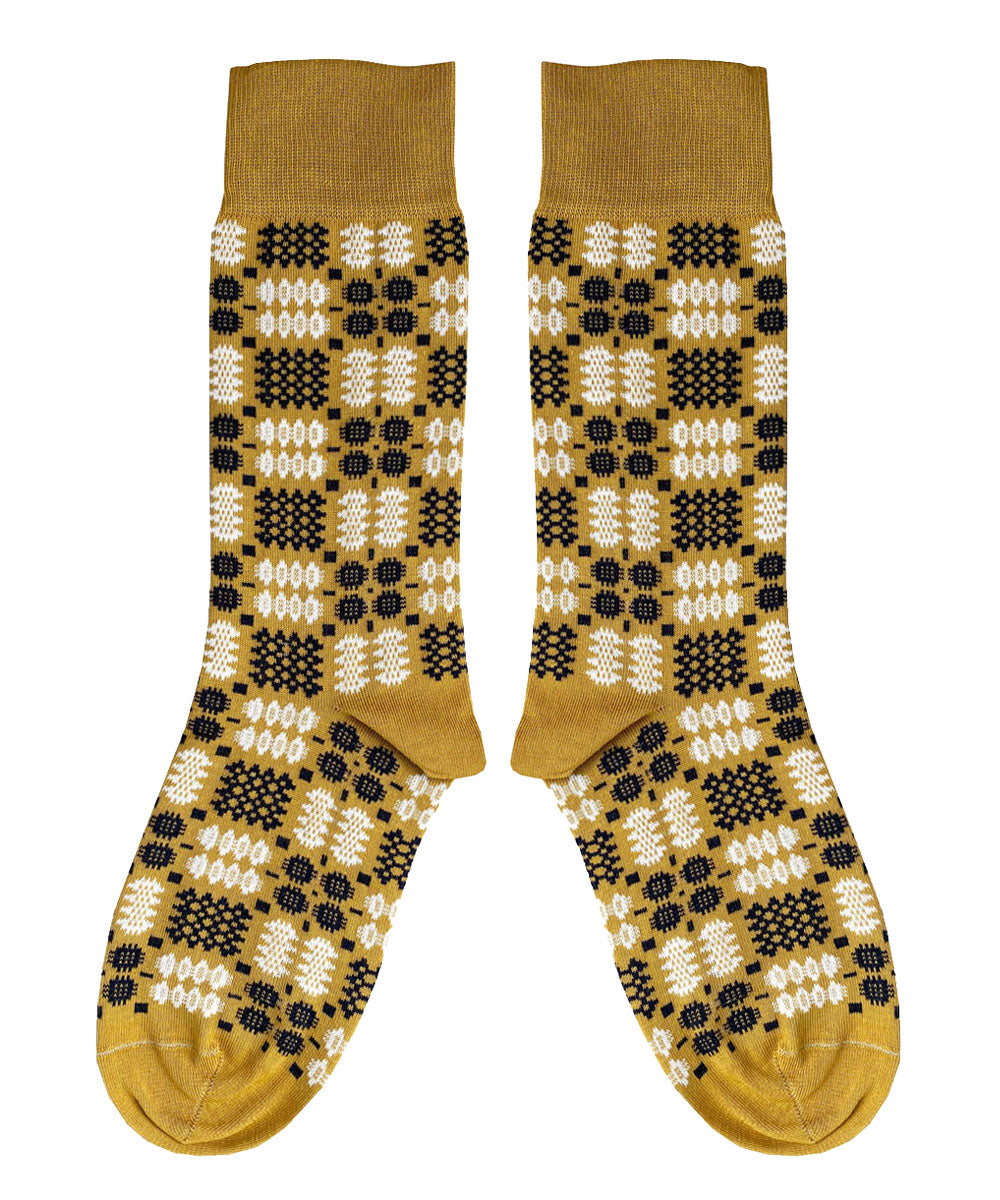 Mabli Women's Gold / Yellow / Orange Carthen Socks - Gold In Gold/yellow/orange