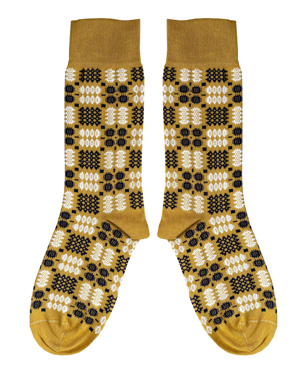 Women’s Gold / Yellow / Orange Carthen Socks - Gold Large Mabli