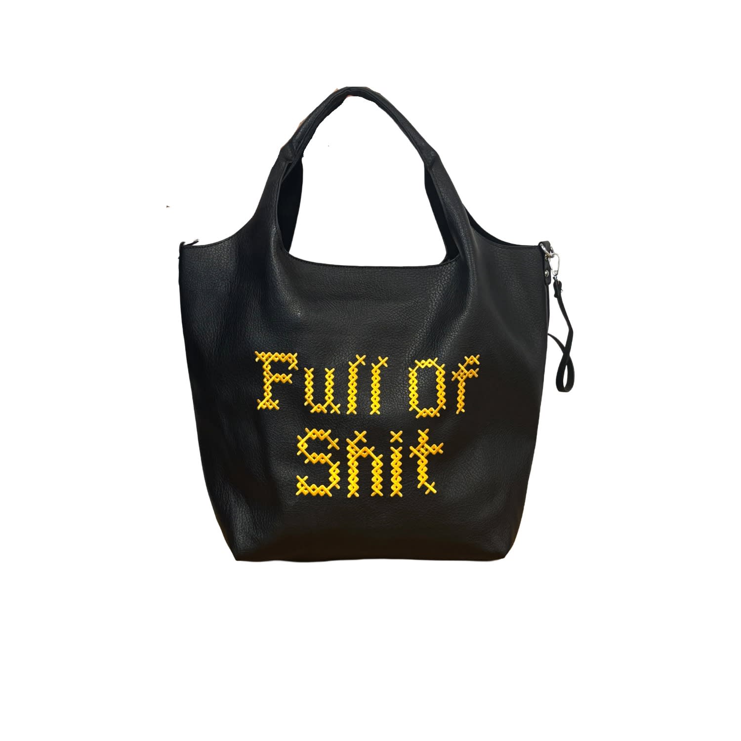 Lilly Loves Women's Black Full Of Shit New Bucket Bag