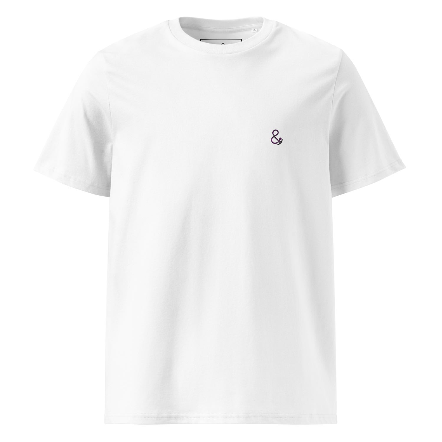 Anchor & Crew White Ampersand Signature Organic Cotton Embroidered T-shirt - Men In White