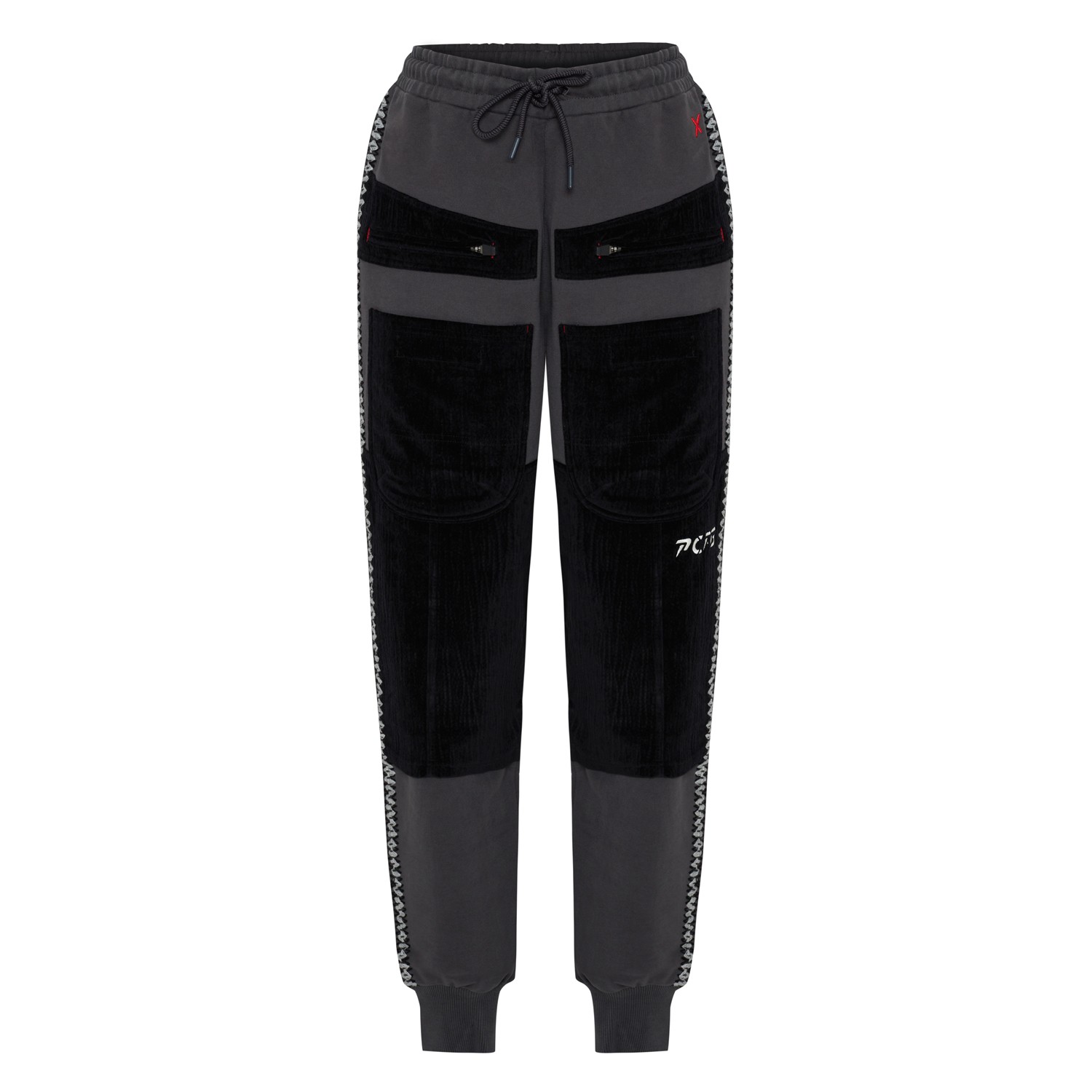 Pcfg Black / Grey Sweat Pant With Pocket Details - Men In Black/grey