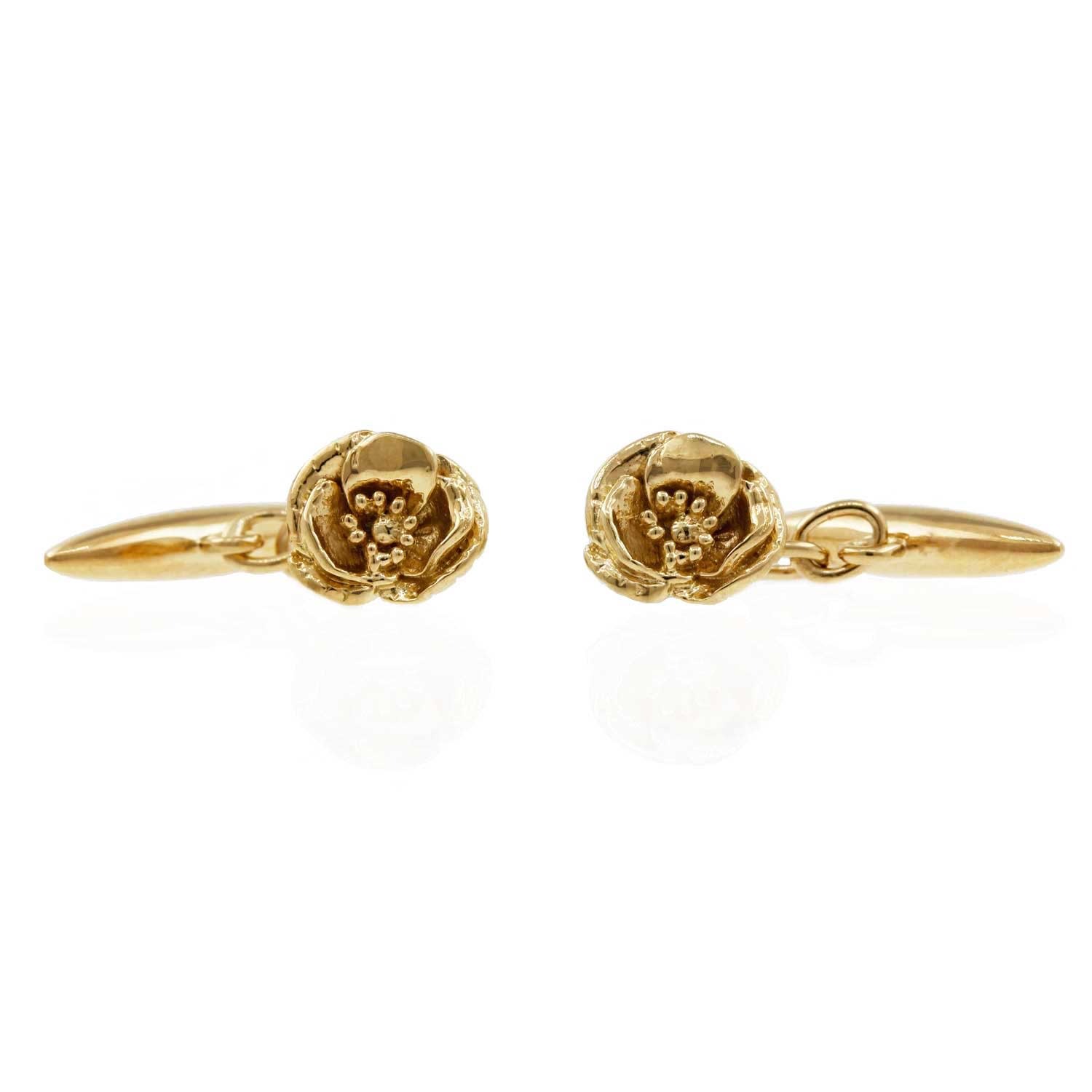 Lee Renee Men's Poppy Cufflinks - Gold In Gold