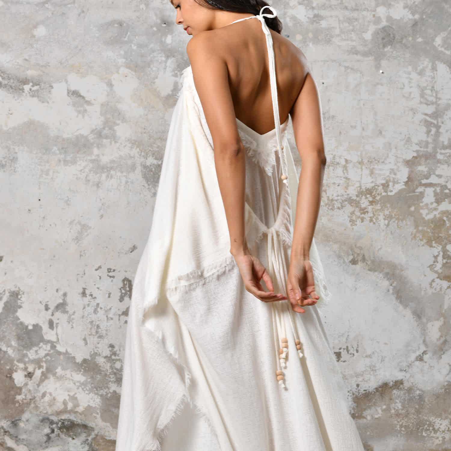 Boho Kaftan Women Summer Dress - White | Zhenabia