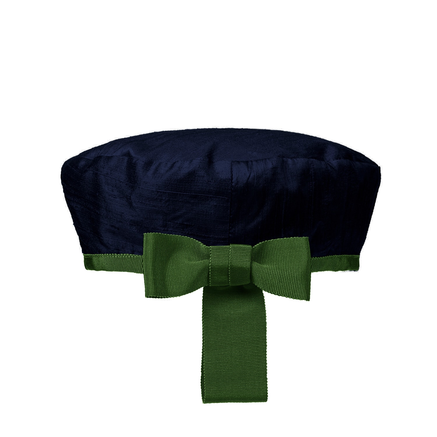 Women’s Blue / Green Catch Me - Navy Silk French Beret Hat One Size Sibi Hats