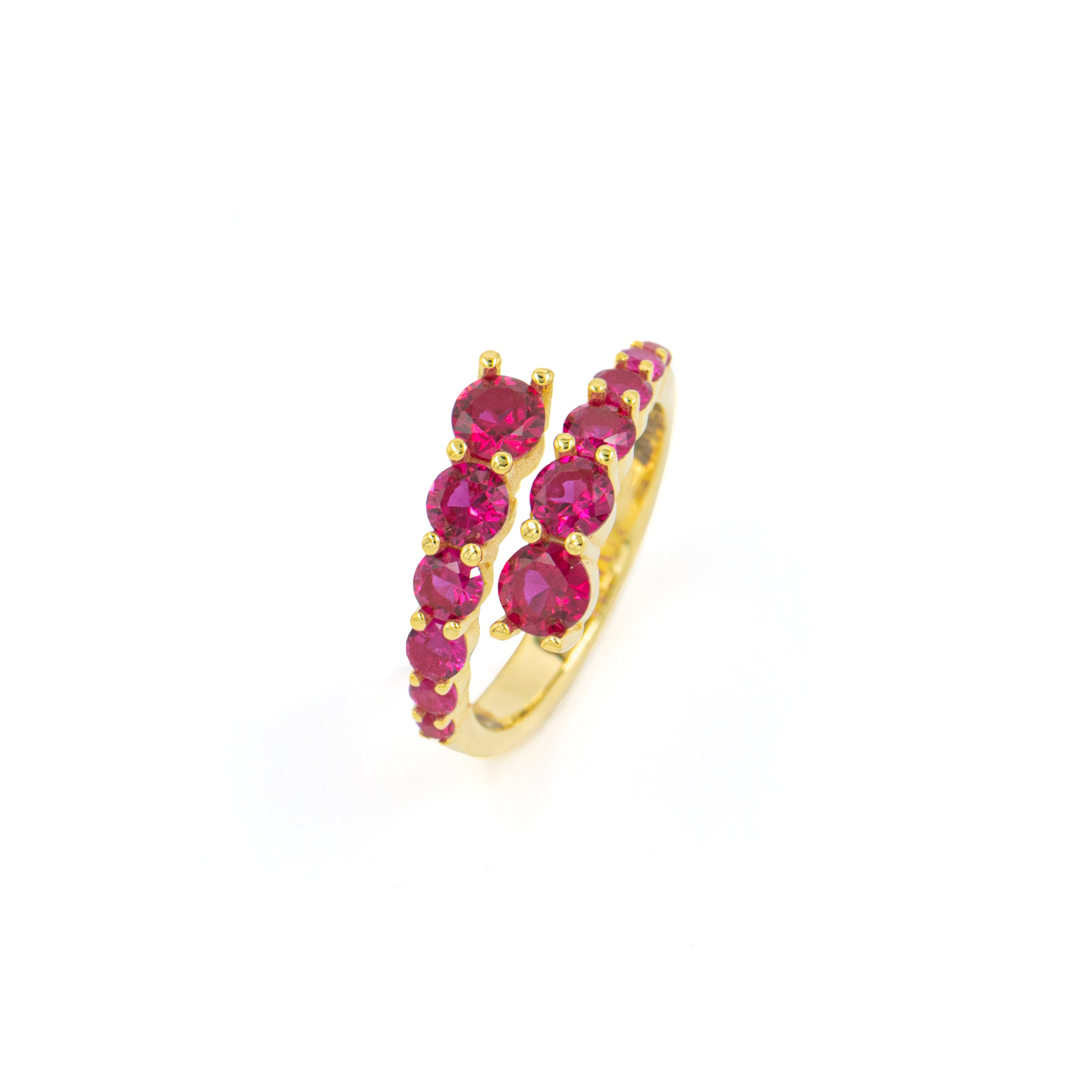 Women’s Gold / Pink / Purple Round Coil Ring Shymi