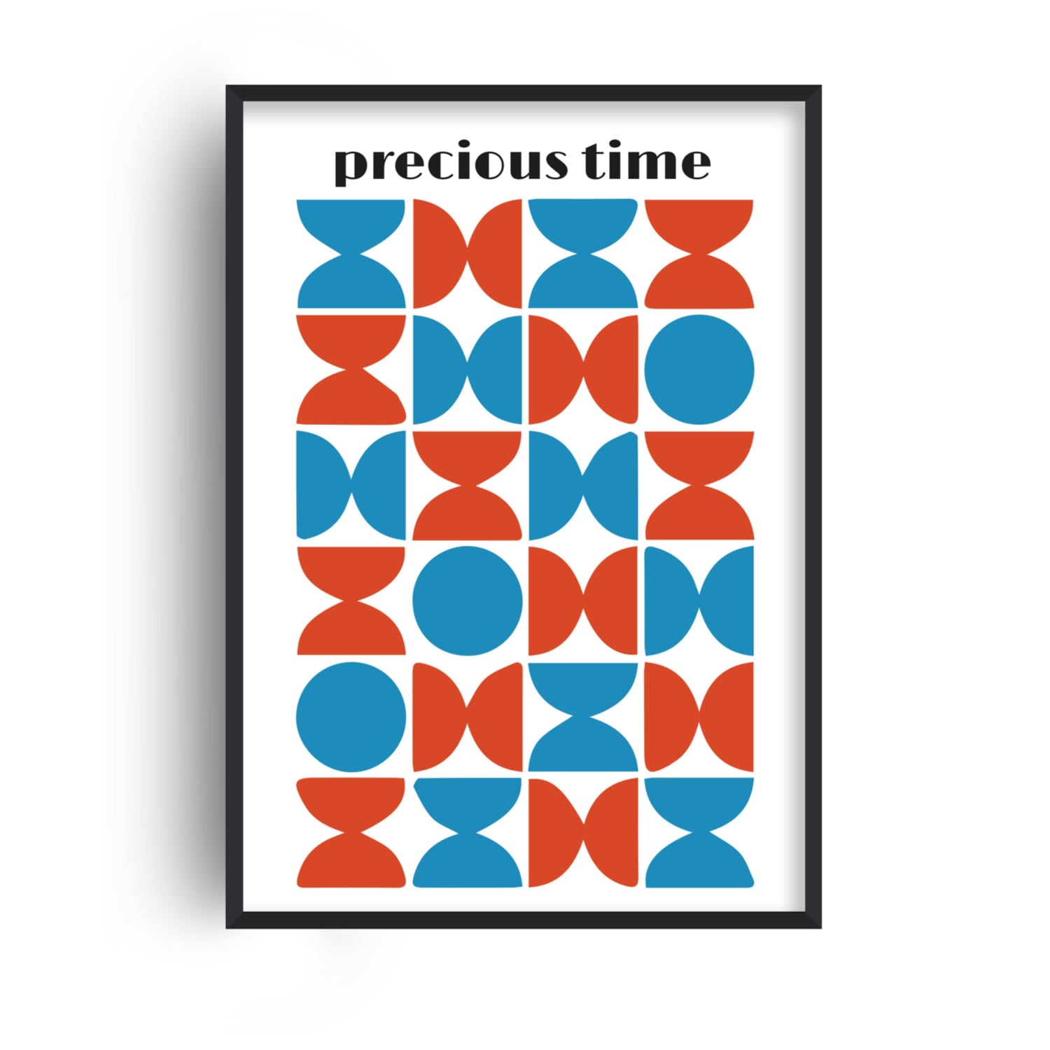 Fanclub Blue / Red Precious Time Giclée Retro Art Print A3 In Multi