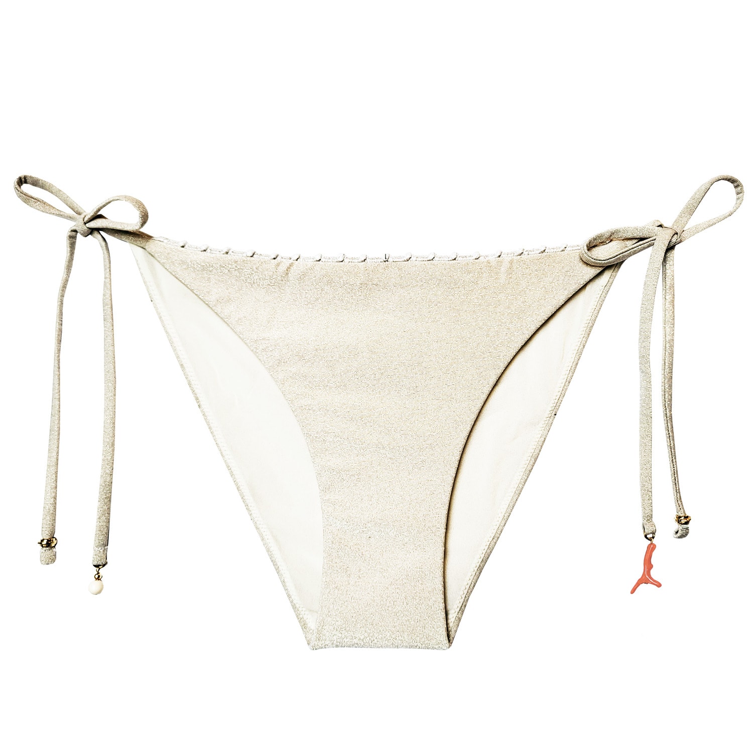 Women’s White Sea Salt Marisa Tie Side Bikini Bottom Ivory Large Ã”salÃ©