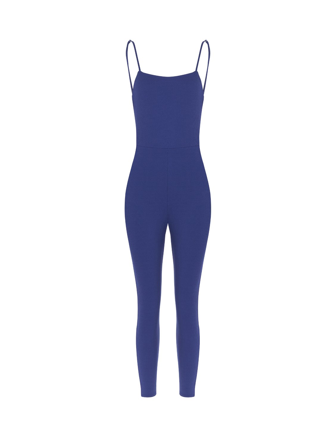 Shop Nocturne Women's Blue  Indigo Fitted Bodysuit With Spaghetti Straps