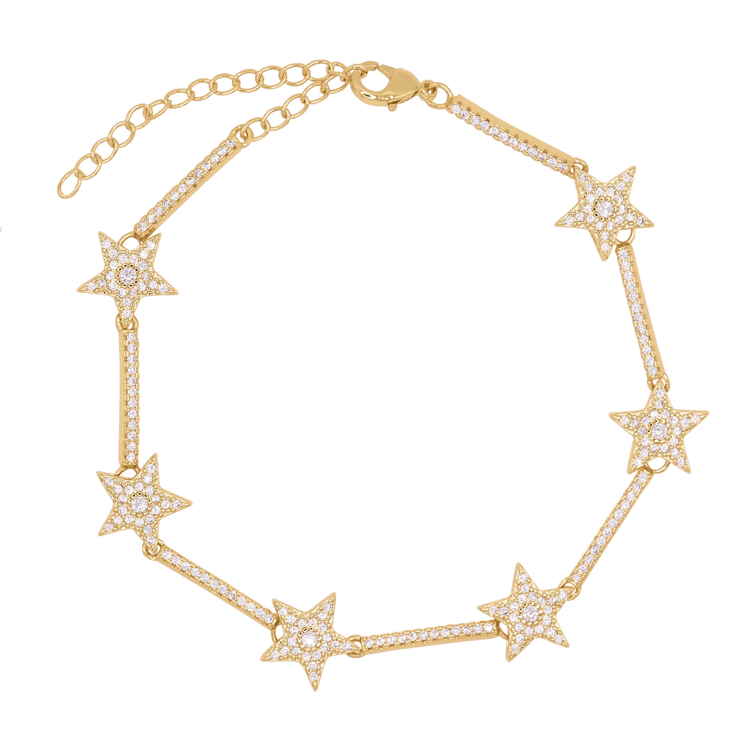 Etta Sparkling Star Bracelet | Gold Plated | LUNA CHARLES | Wolf 