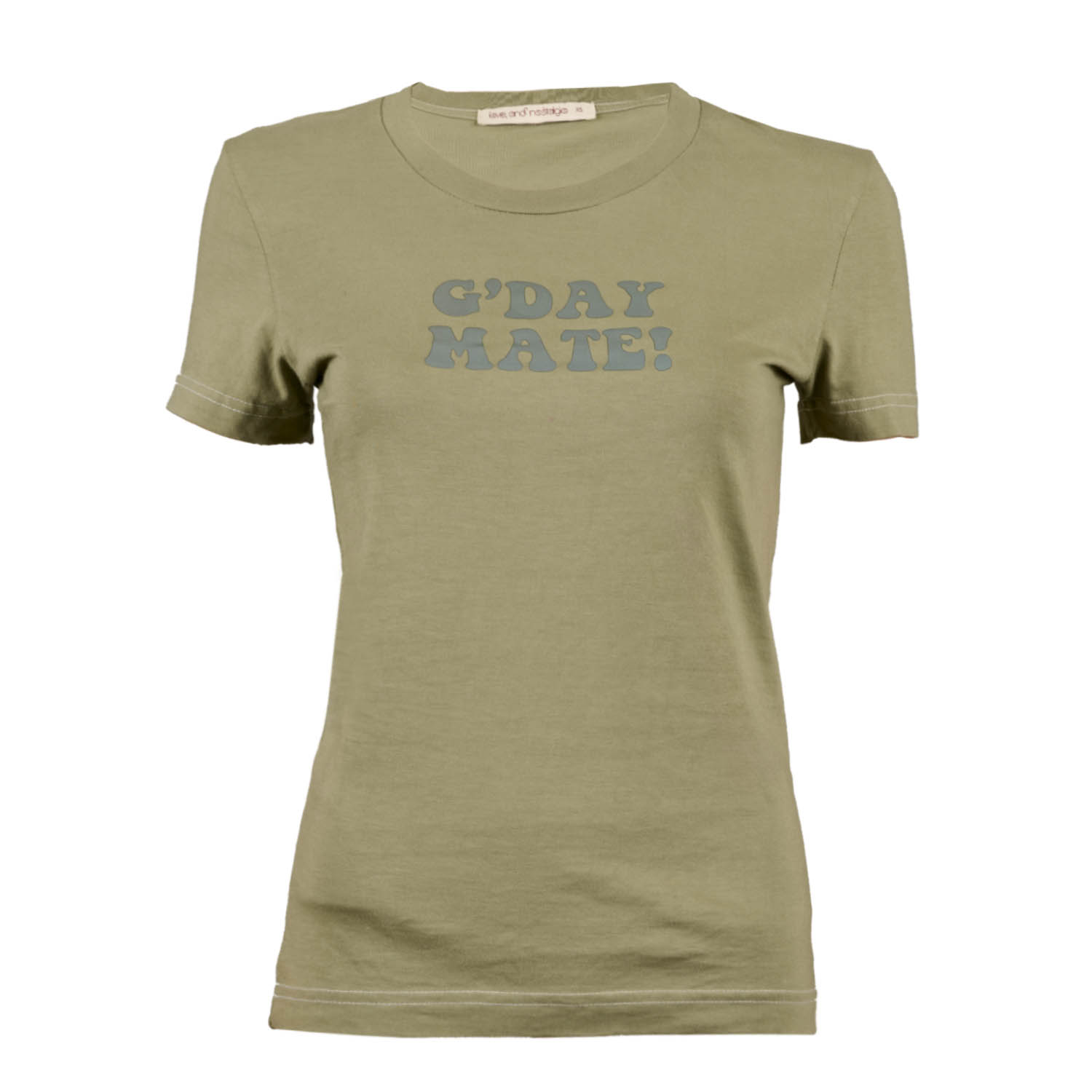 Love And Nostalgia Women's Green Margot Tee - G'day Mate In Green