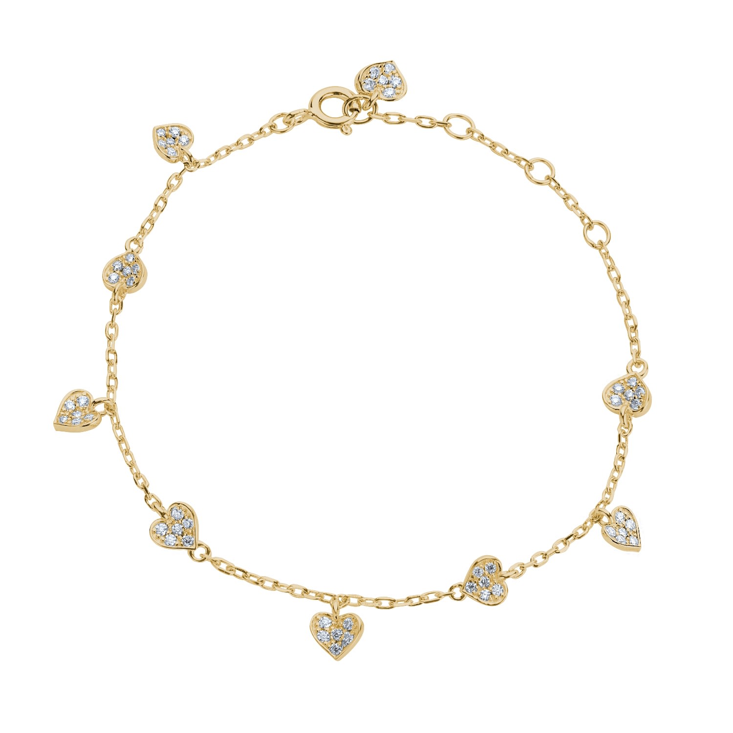 Bloomtine | Earth Angel Hq Women's 'where There Is Love, There Is Magic' Heart Bracelet In Gold Vermeil