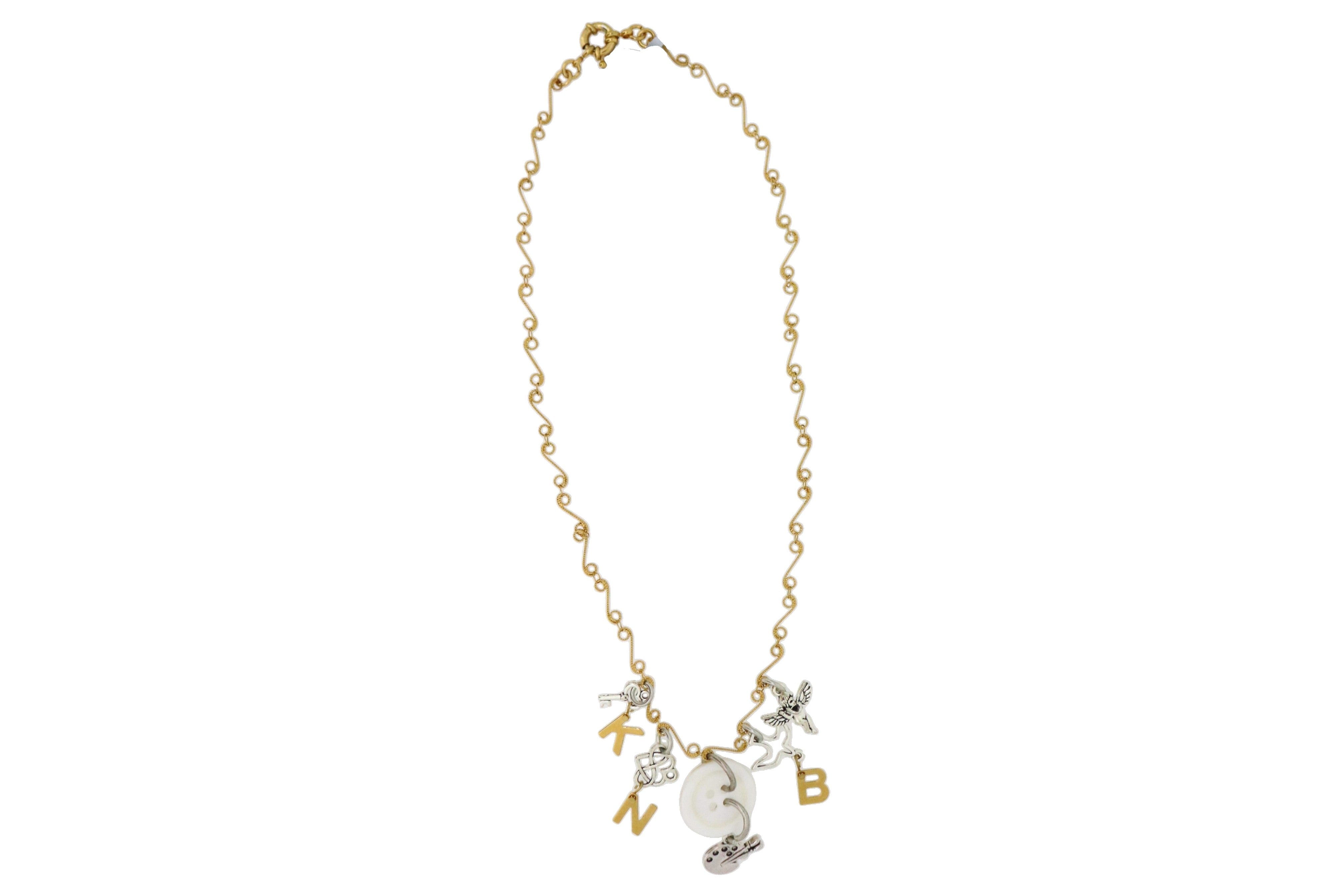 Vickisarge Women's Gold / Silver Kn*b Necklace In Multi