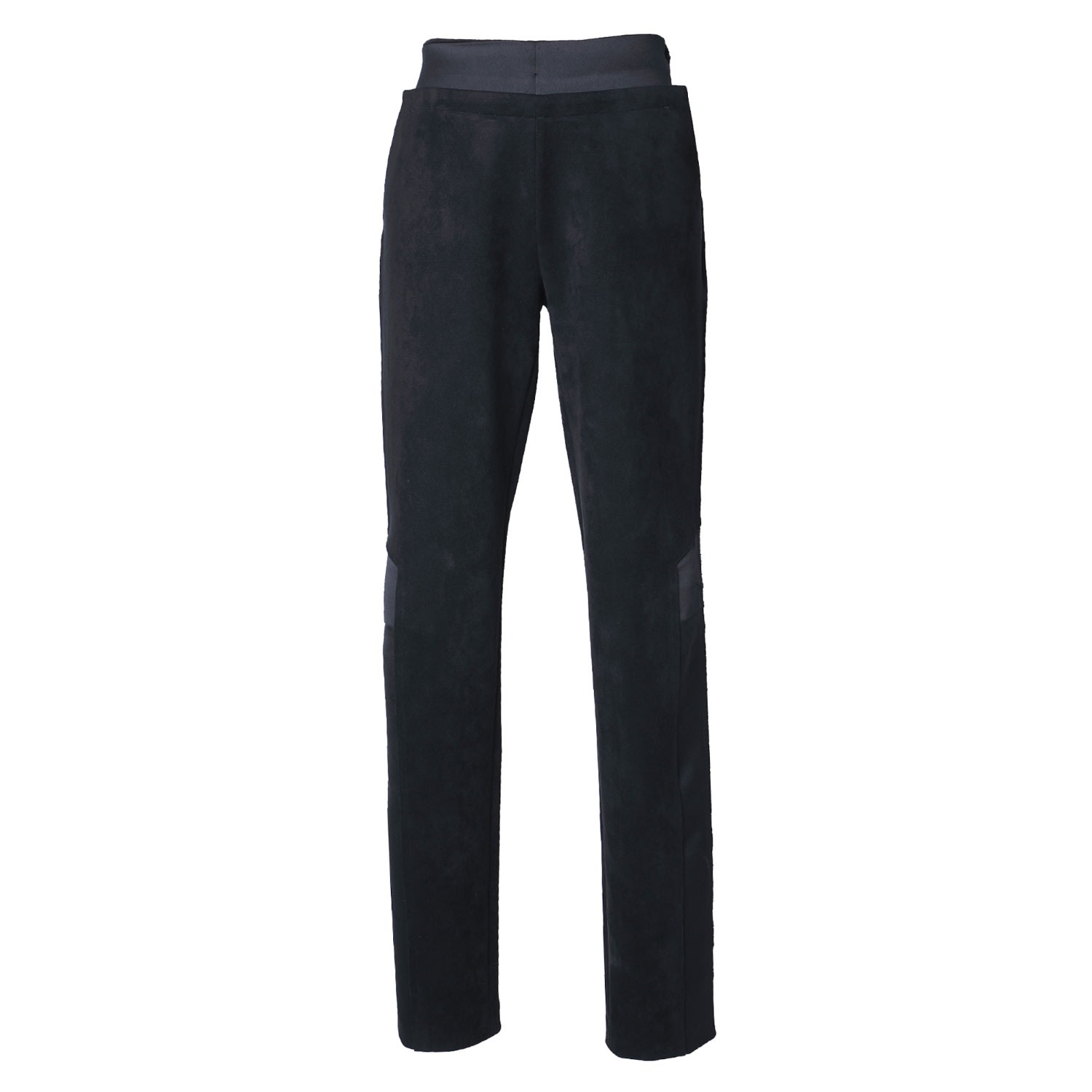 Smart And Joy Women's Black Suede And Satin Pants In Black