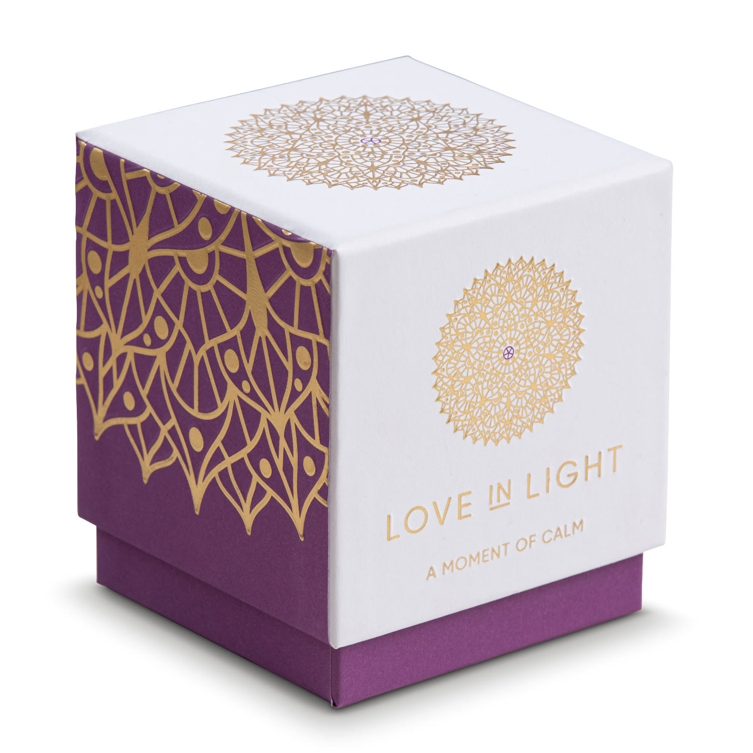 Love In Light Pink / Purple Crown Chakra Candle  -  Lavender, Sandalwood, Jasmine, Neroli. In Multi