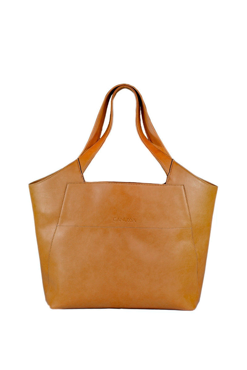 Canussa Women's Brown Executive Vegan Laptop Bag - Camel