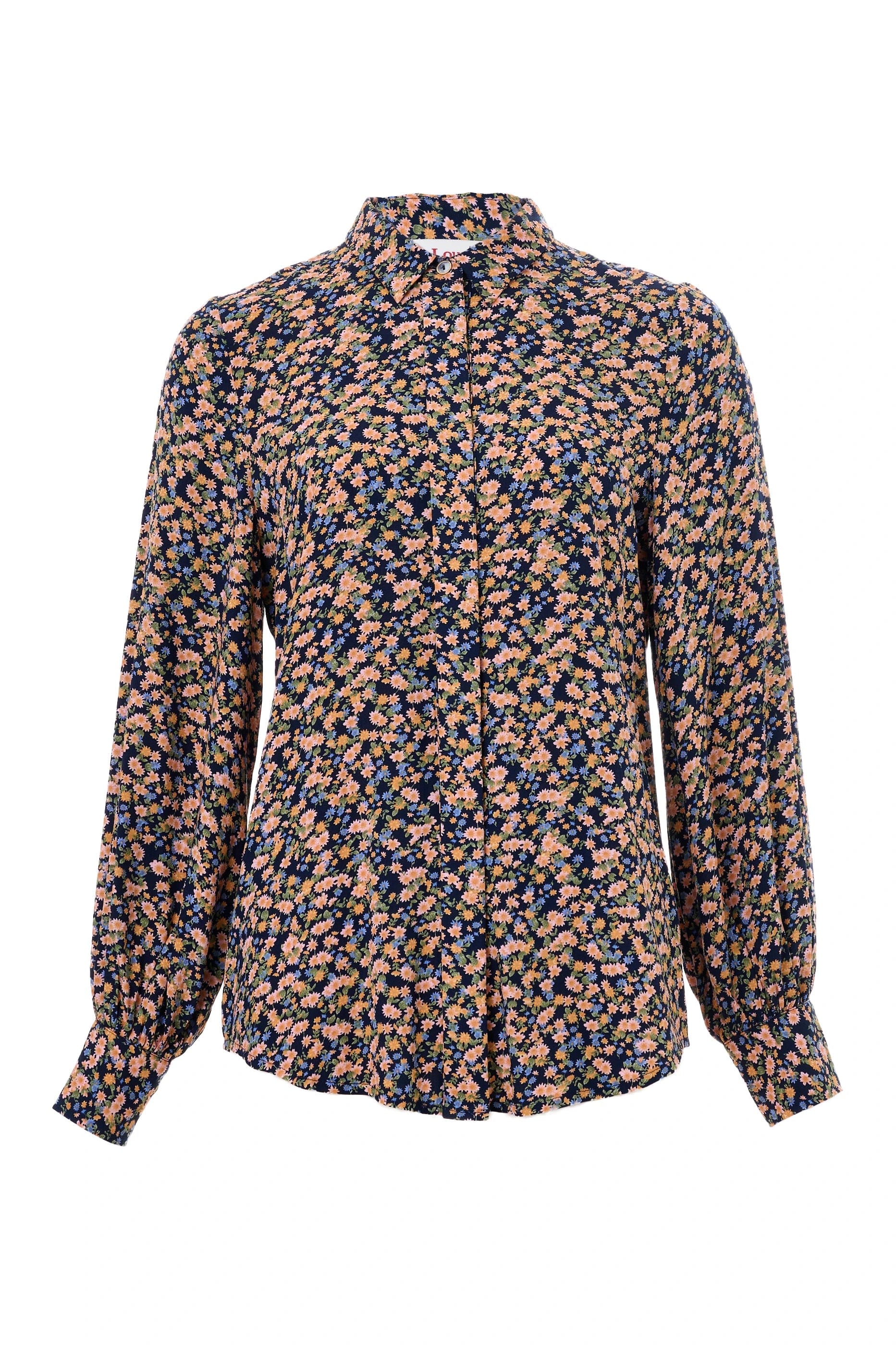 Louche Women's Pink / Purple Byron Spring Ditsy Shirt - Peach In Pink/purple