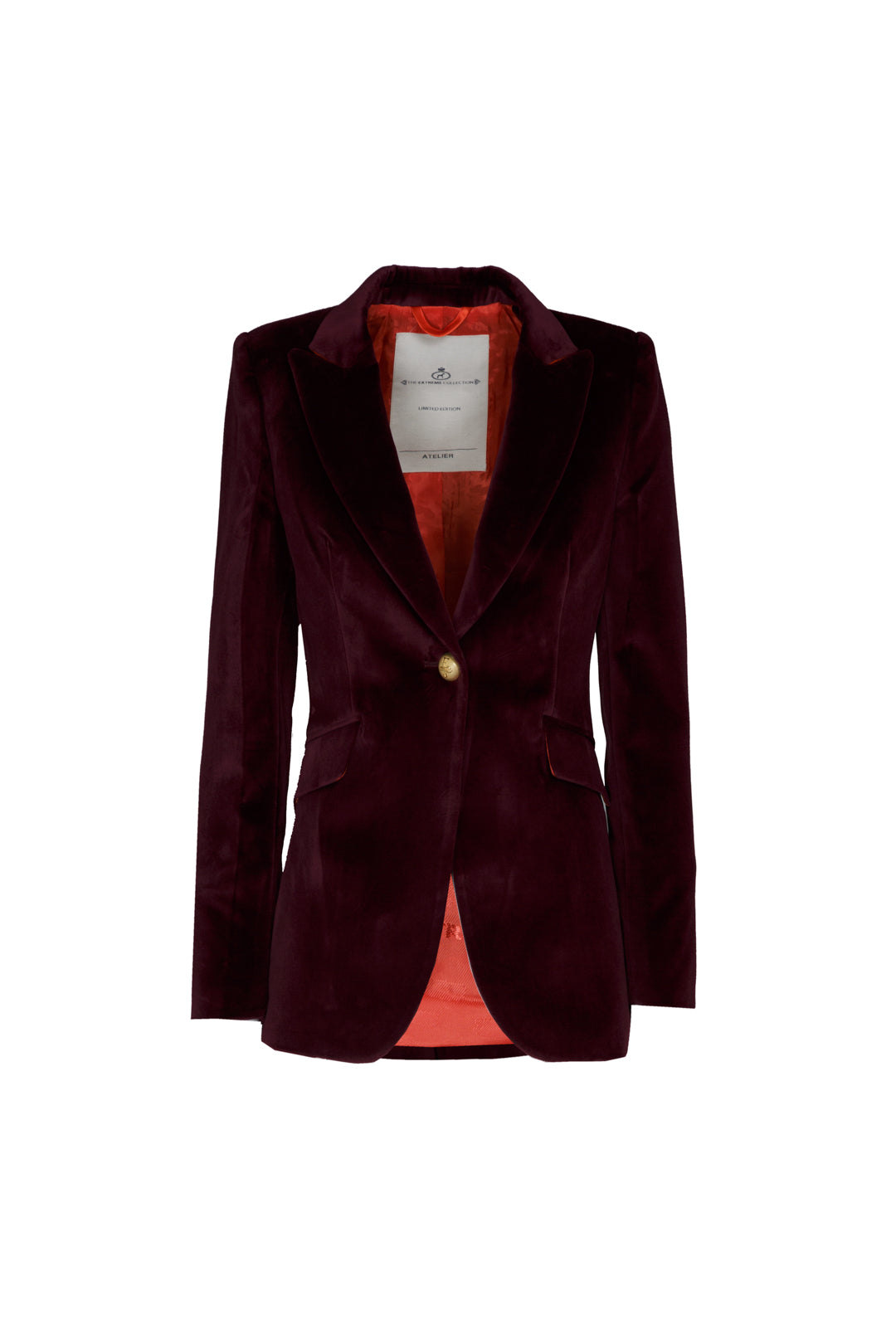 The Extreme Collection Women's Purple Paris Merlot Velvet Blazer In Purple