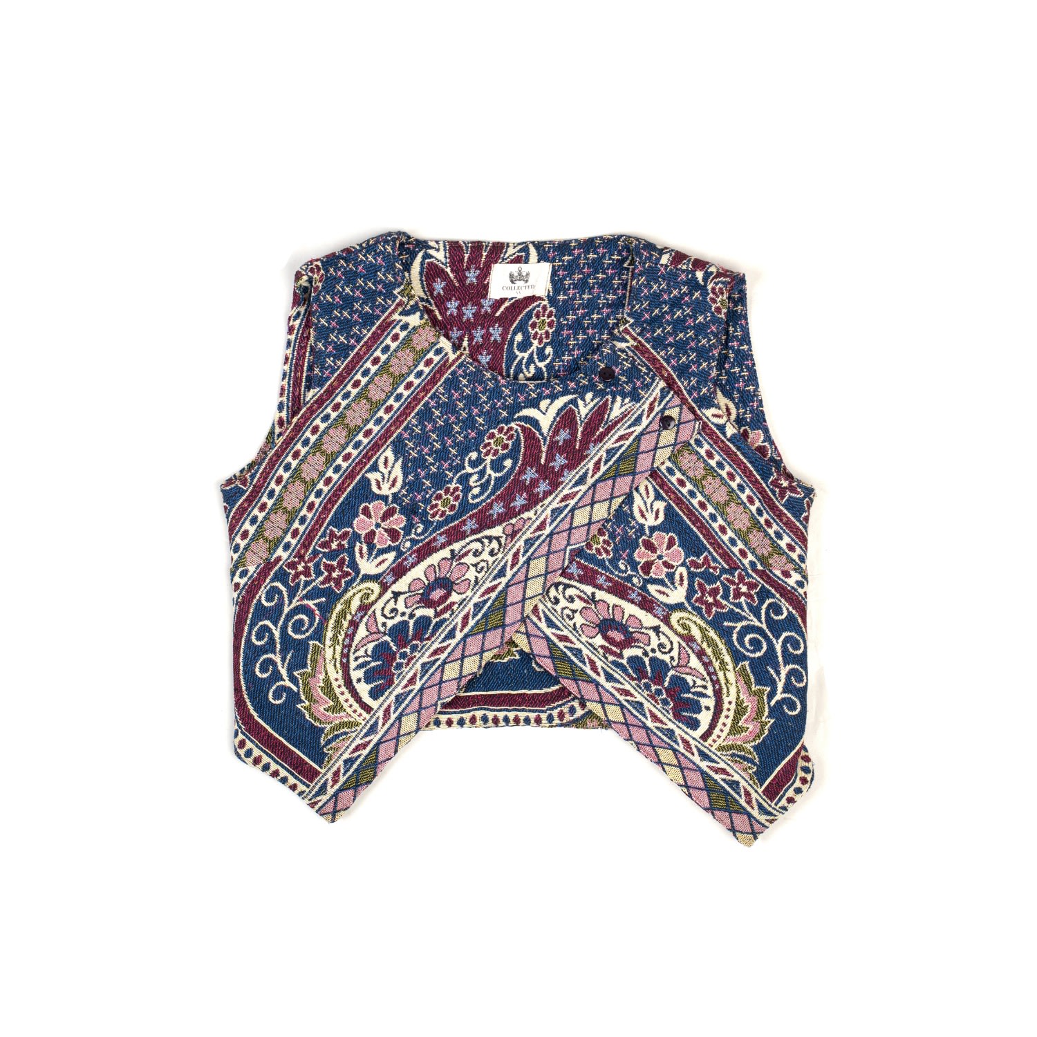 Collected Xx Women's Blue / Pink / Purple Web Of Life Regenerate Crop Top In Blue/pink/purple