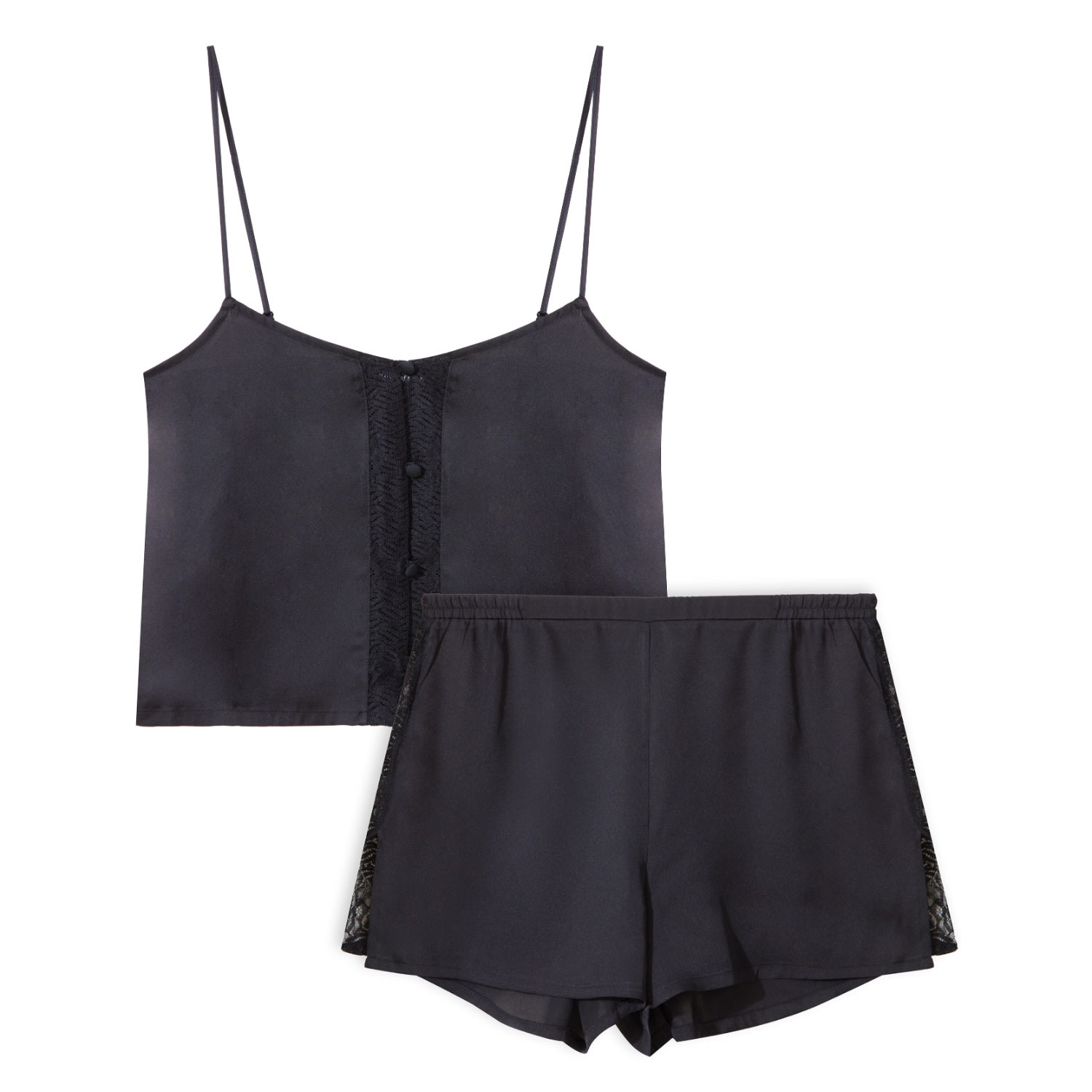 House Of Silk Women's Black Janet Camisole Set In Black
