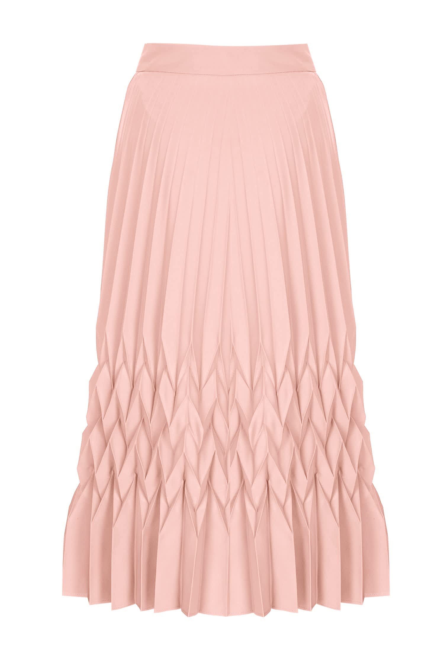 Soliv Accordion Pleated Powder Pink Skirt, QUO