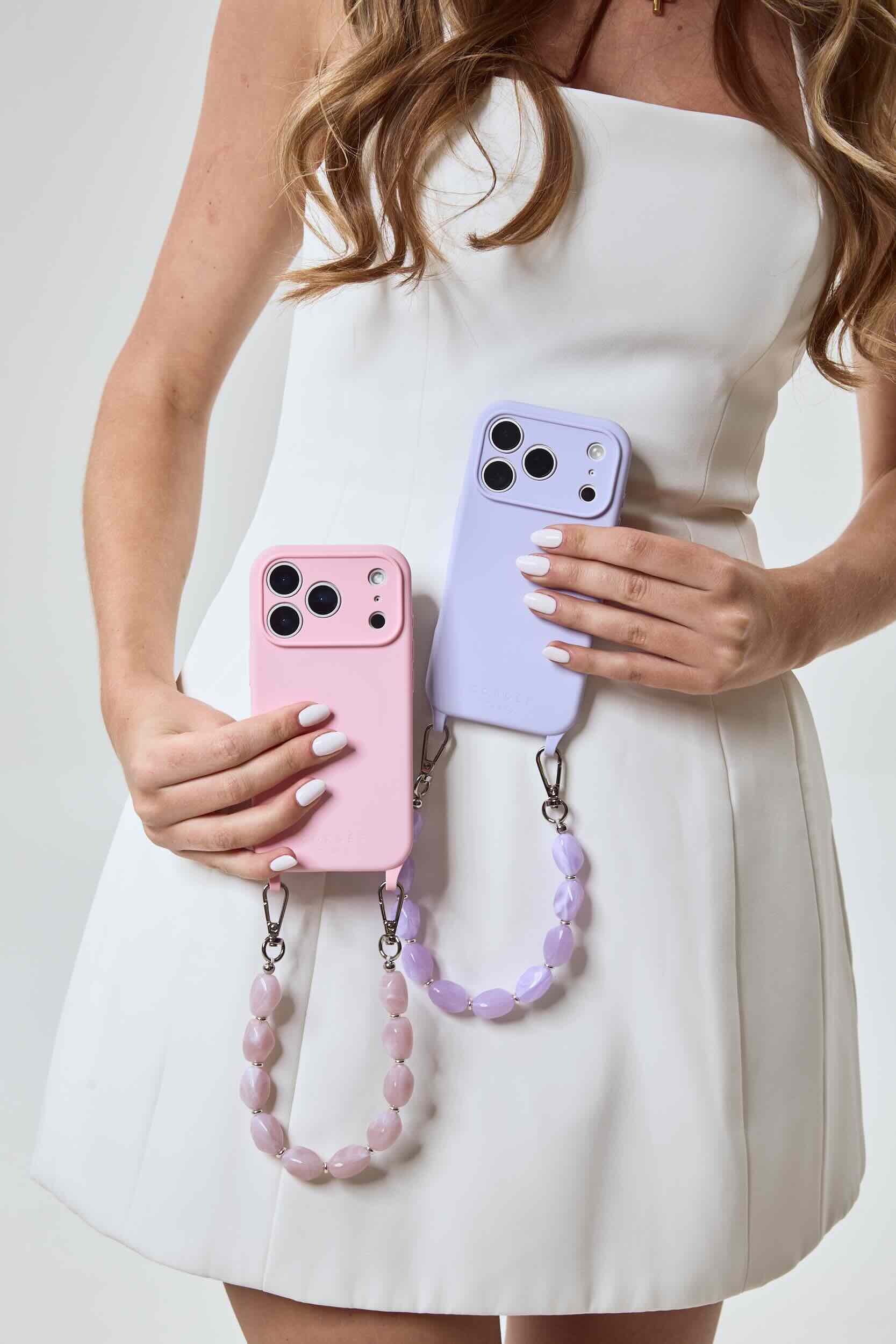 Pink Aurelia Phone Chain Set Blush | Iphone 16 Pro Max | Cordée Cases