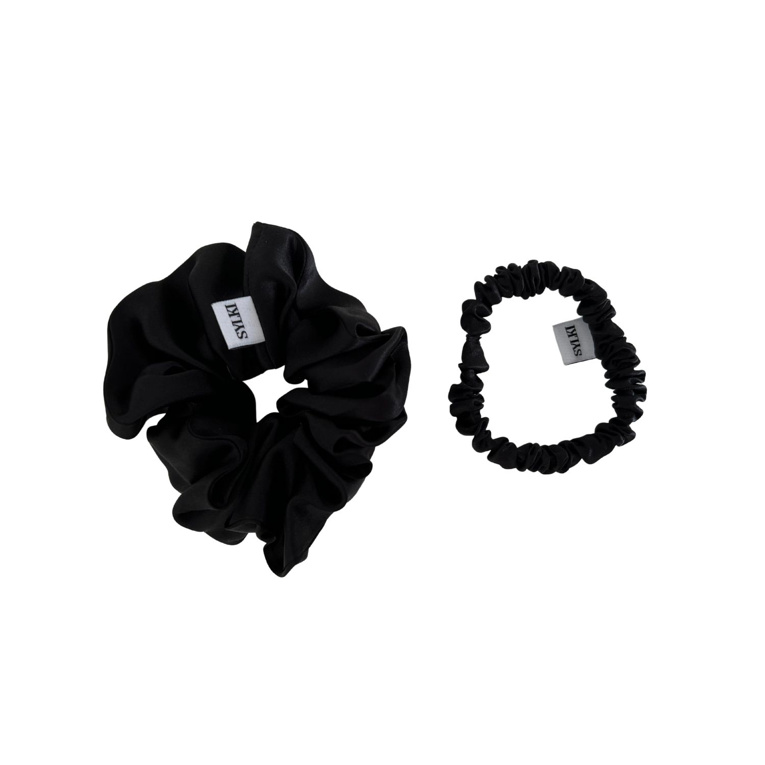 Women's Silk Scrunchie Bundle - Black | Sylki