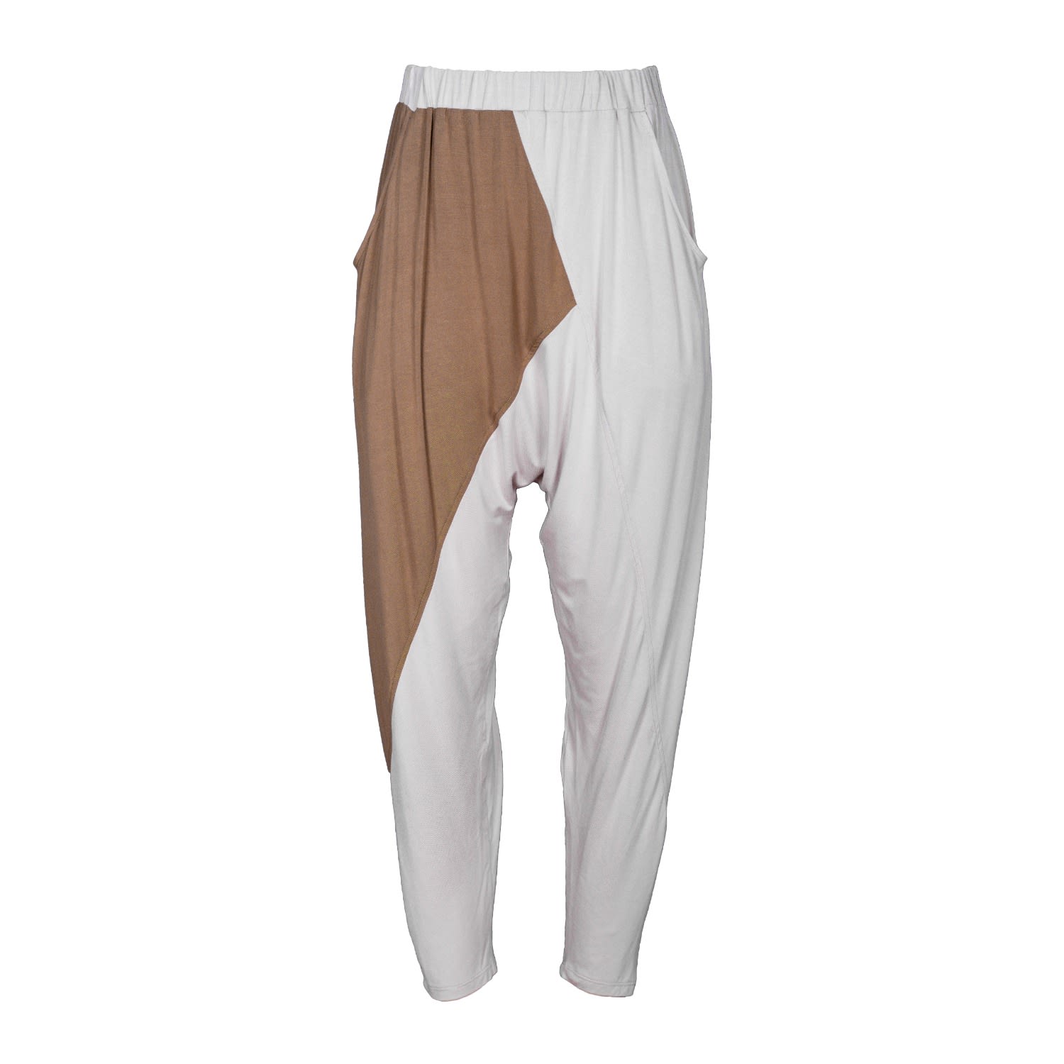 Women’s Neutrals Bamboo Drop Crotch Pant Large Carlton Jones