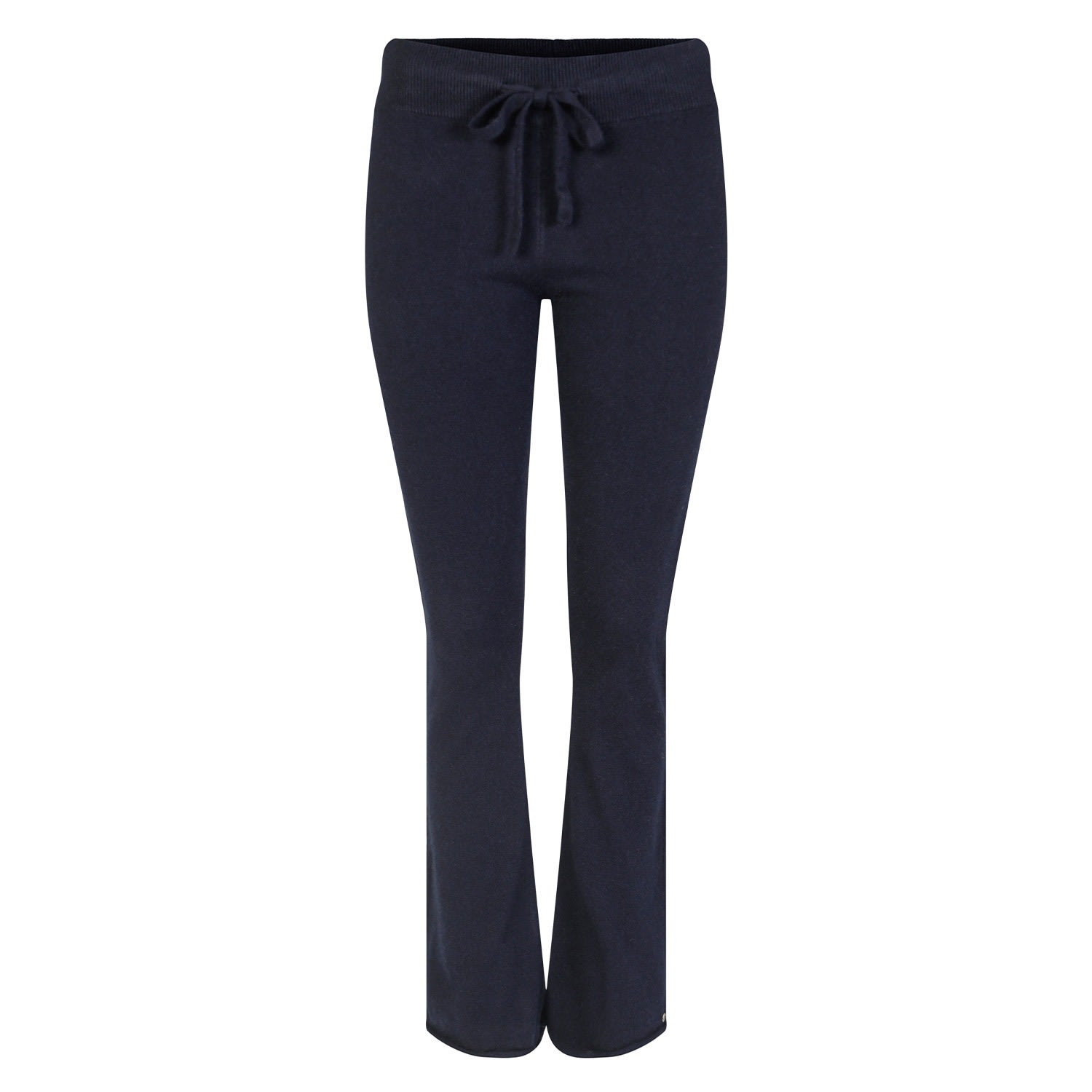 Women’s "Amanda" Cashmere Bell Bottom Pants -Navy Blue Medium Tirillm