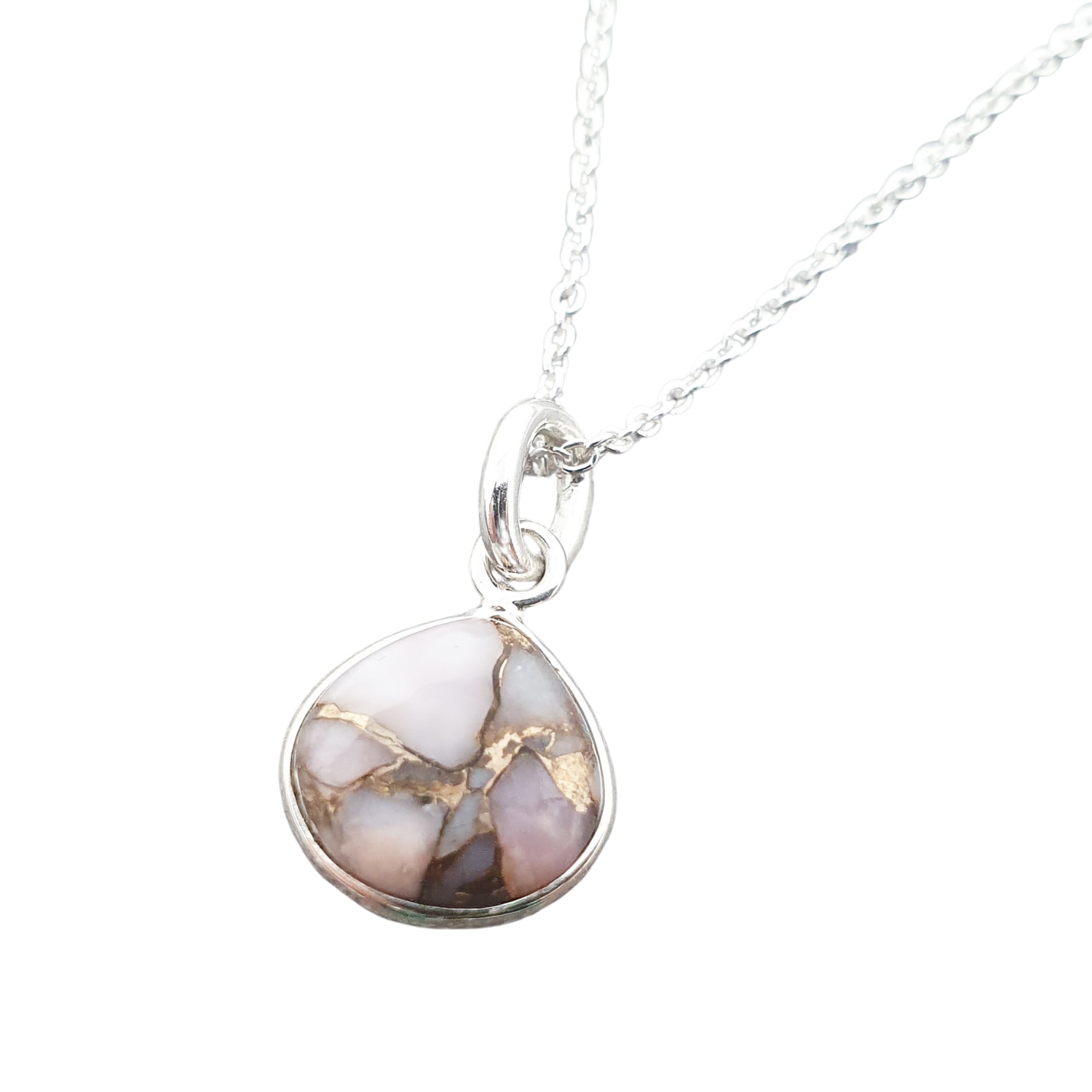Harfi Women's 925 Sterling Silver Opal October Birthstone Necklace In Silver