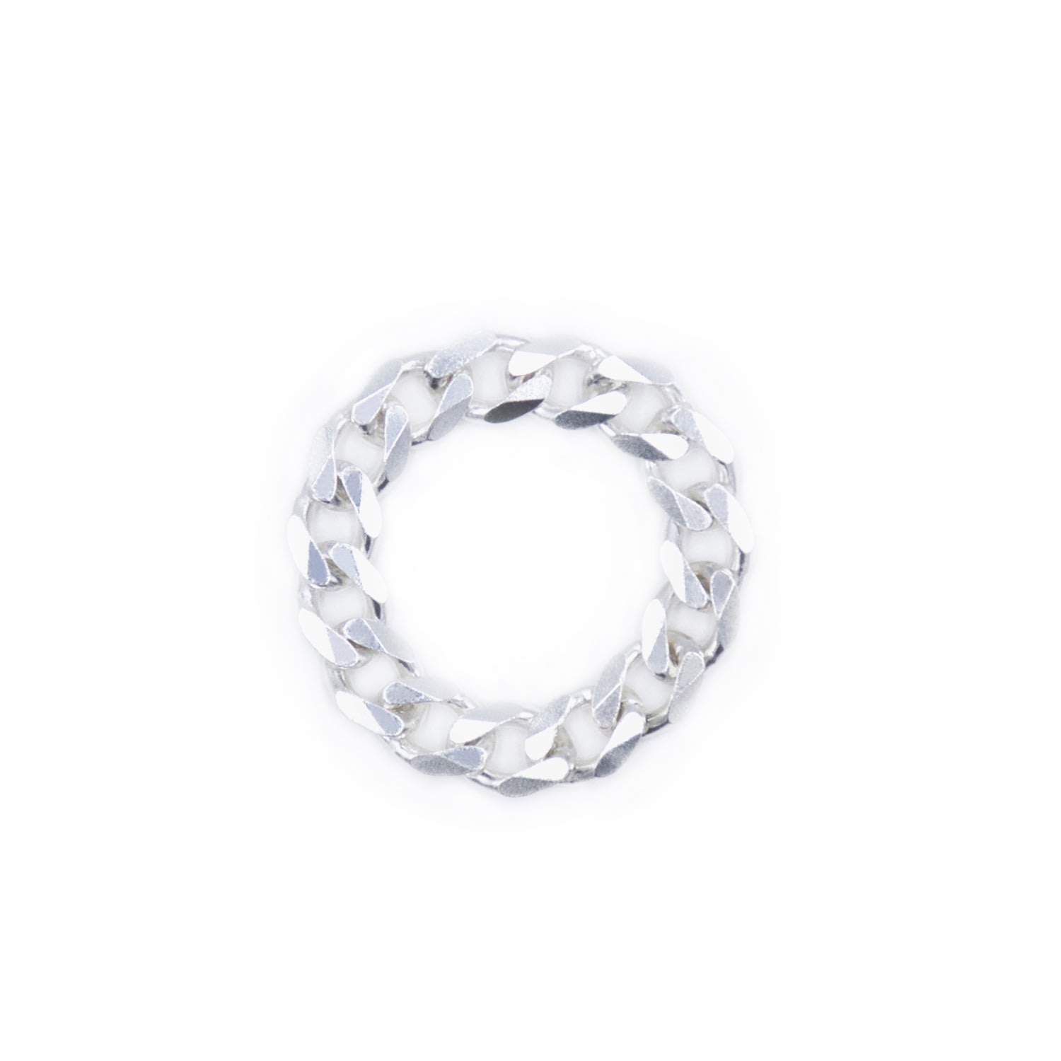 Litzi Women's Silver Chain Ring In Silver