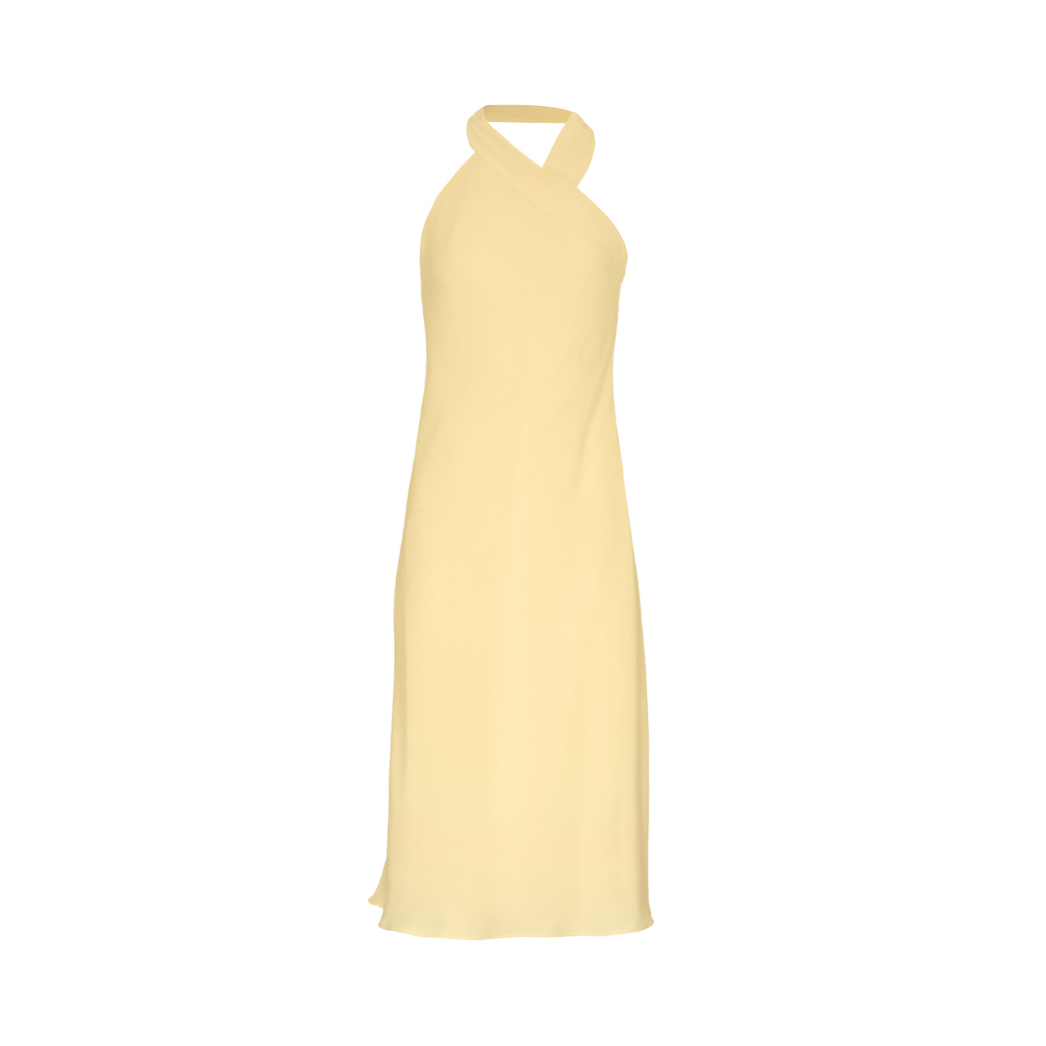 Women's Twist Halterneck Dress - Butter Yellow | Medium | Mionè