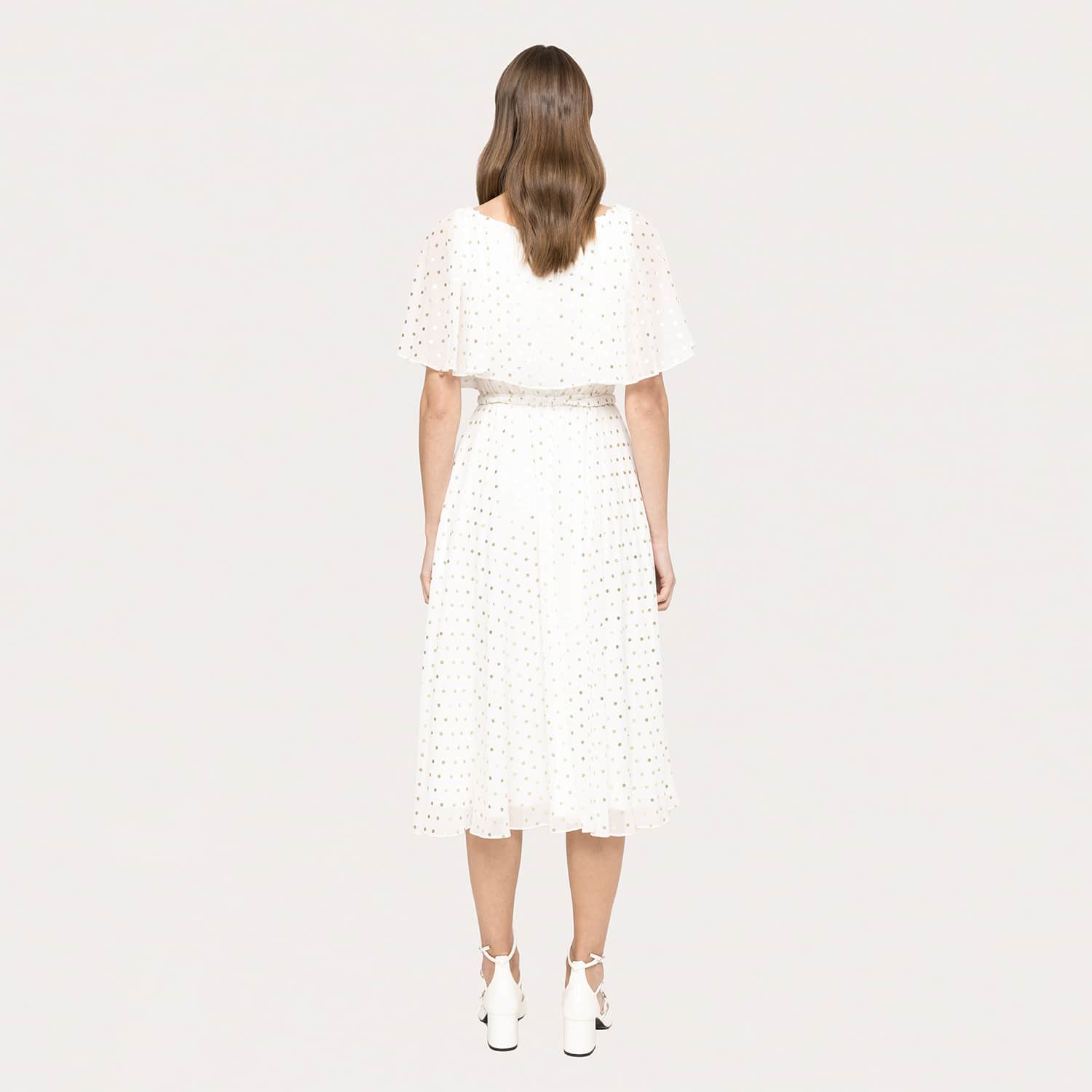 white polka dot dress Tiered Black and A Line Midi Tulle with Ruffles 100% Polyester Size AU 8 / US 4 garment measurements the viral Zara polka dot