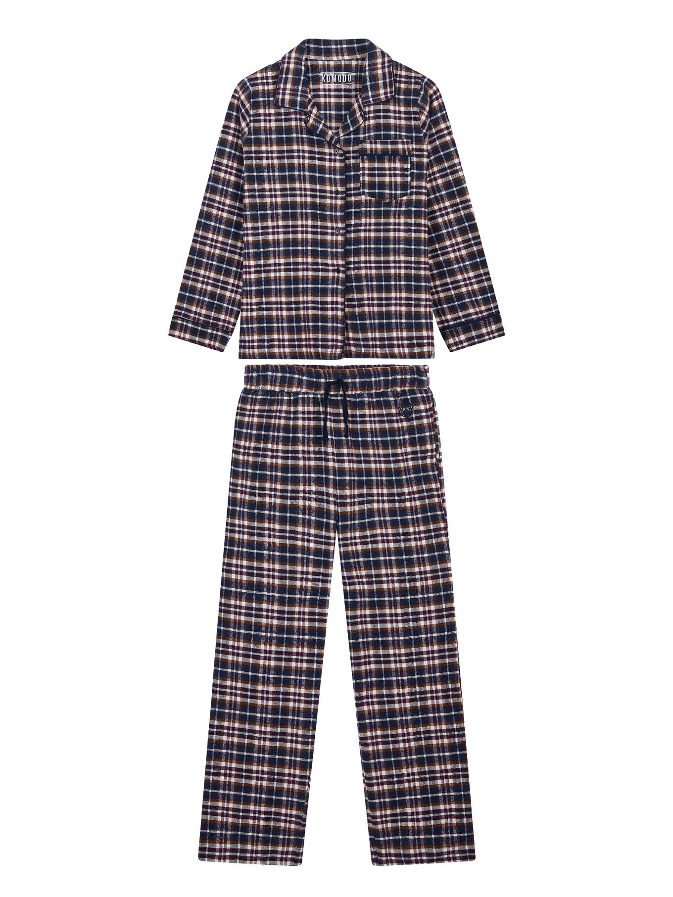 Blue Jim Jam Mens - Gots Organic Cotton Pyjama Set Navy Small Komodo