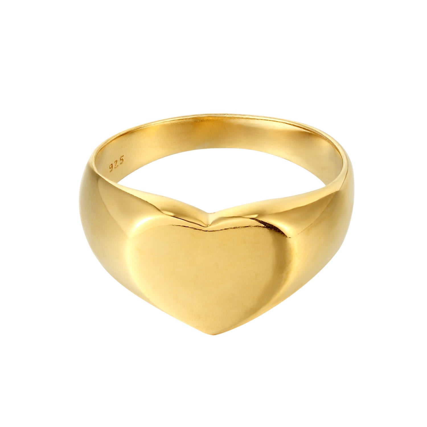 Women’s 22Ct Gold Vermeil Chunky Heart Signet Ring Seol + Gold