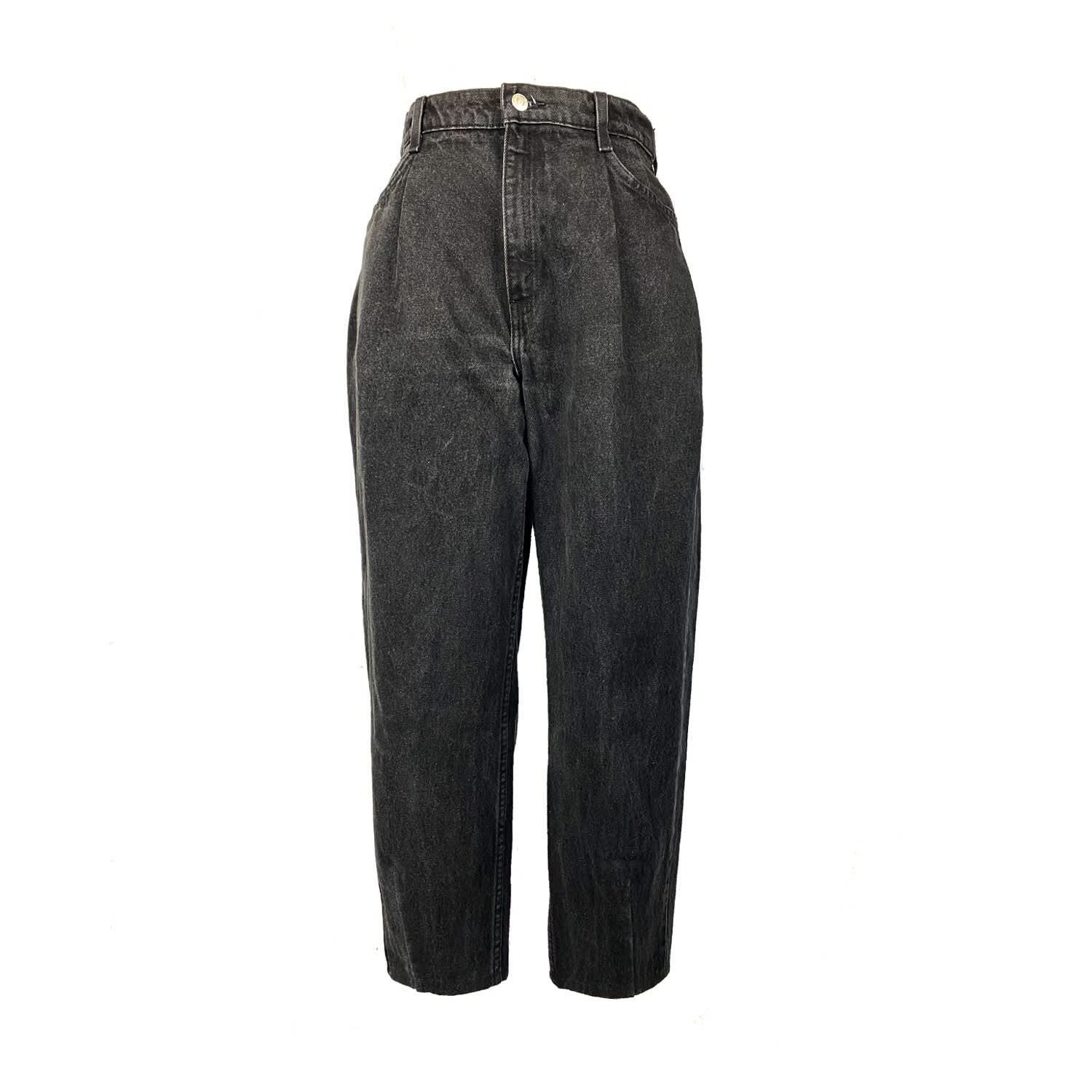 balloon leg jeans black
