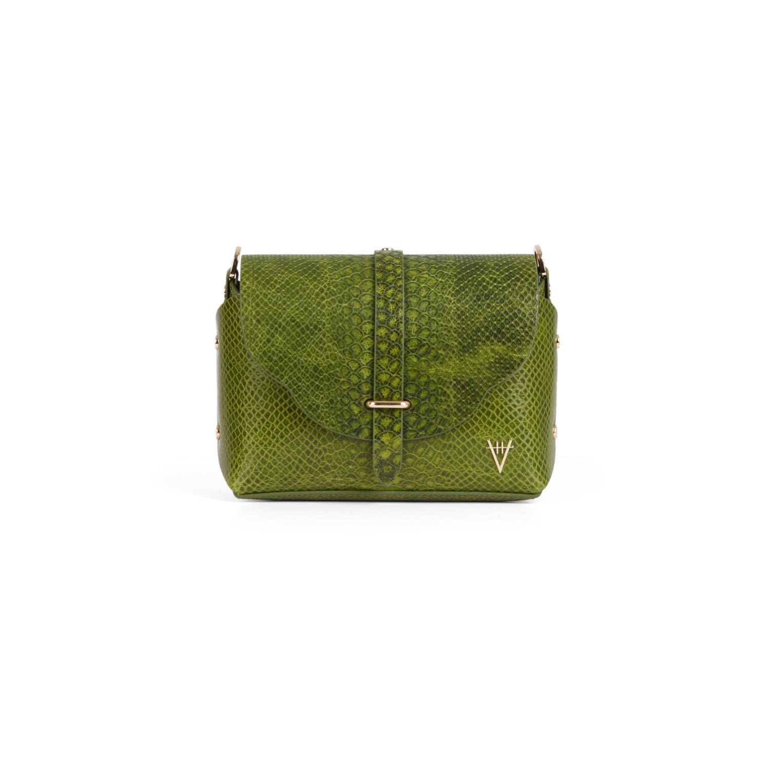 Women’s Green Harmonia Shoulder Bag Snake Effect Olive Hiva Atelier