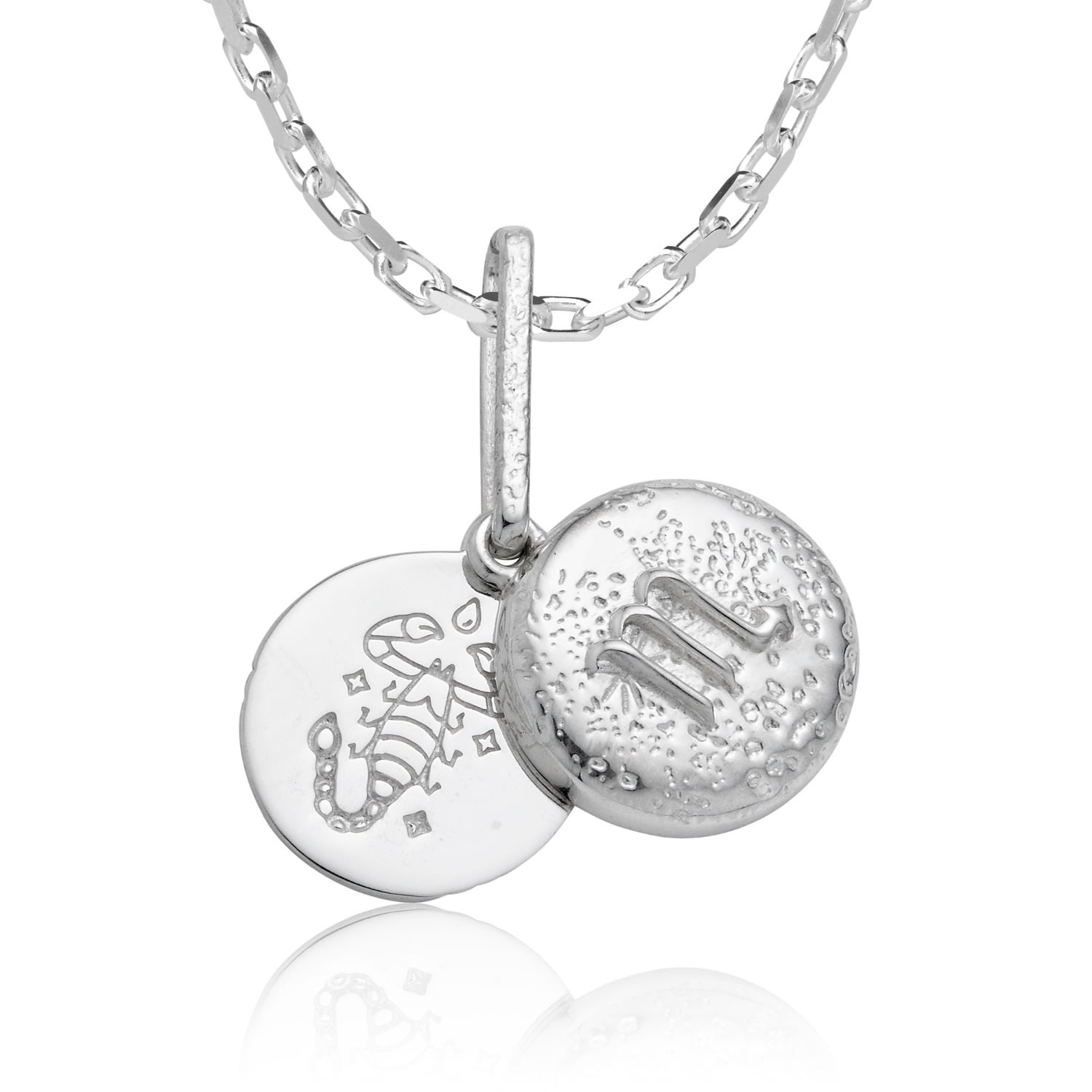 Cartography Women's Scorpio - Zodiac Necklace In Sterling Silver