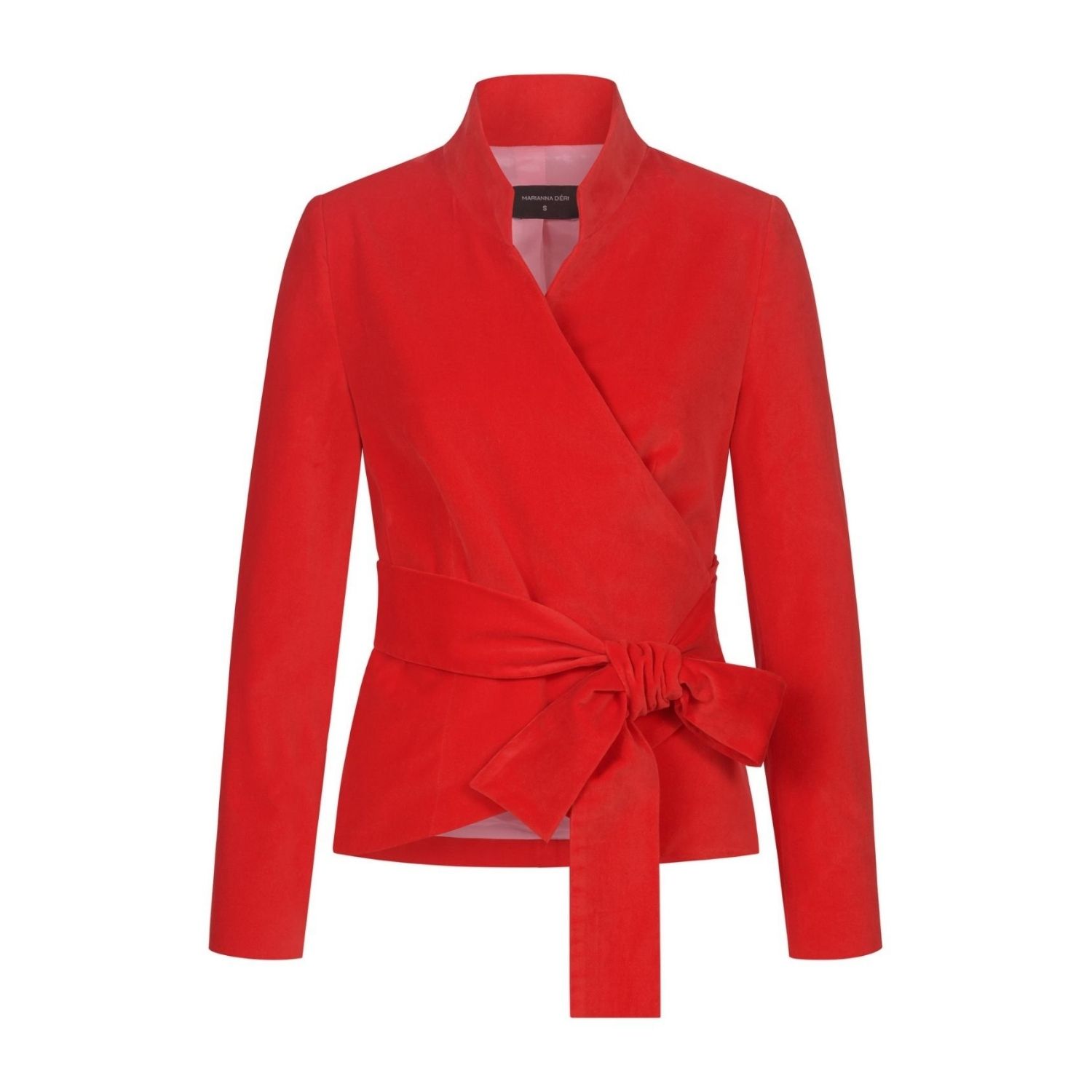 Marianna Déri Women's Red-velvet Wrap Jacket In Red
