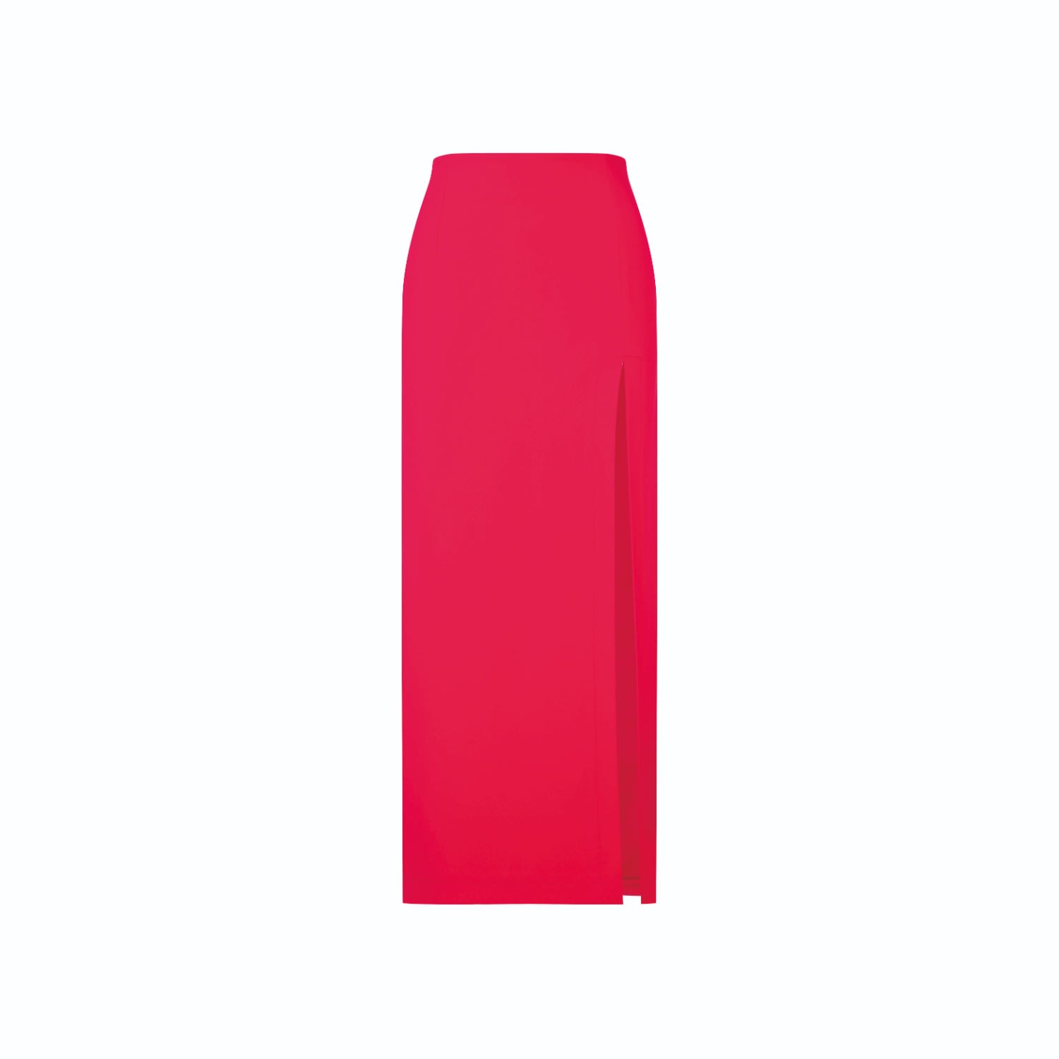 Nazli Ceren Lea Crepe Midi Skirt In Paprika Red In Red