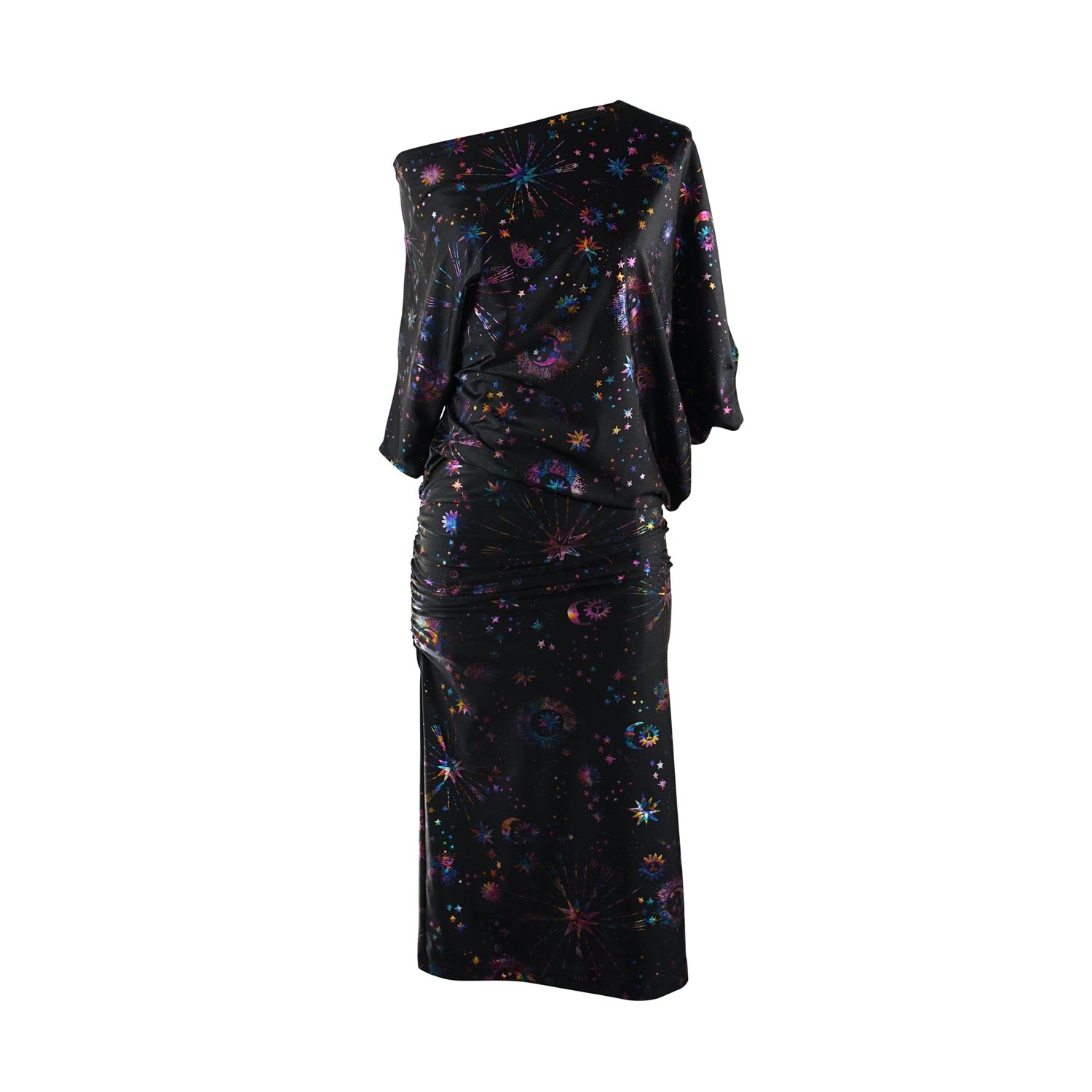 Women’s Black Celestia Rainbow Angle Dress Small Jennafer Grace