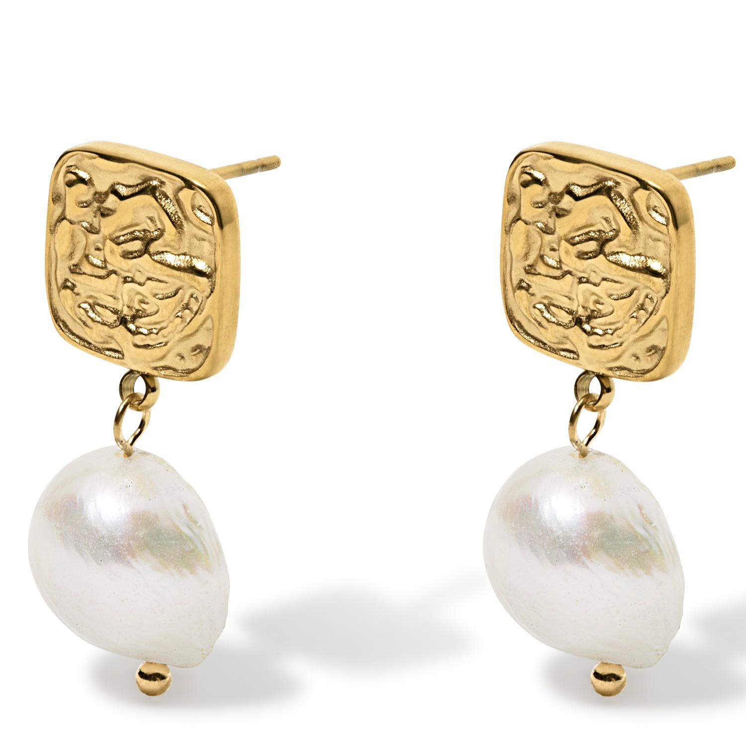 Women’s Gold Madame Pearl Earrings Olivia Le