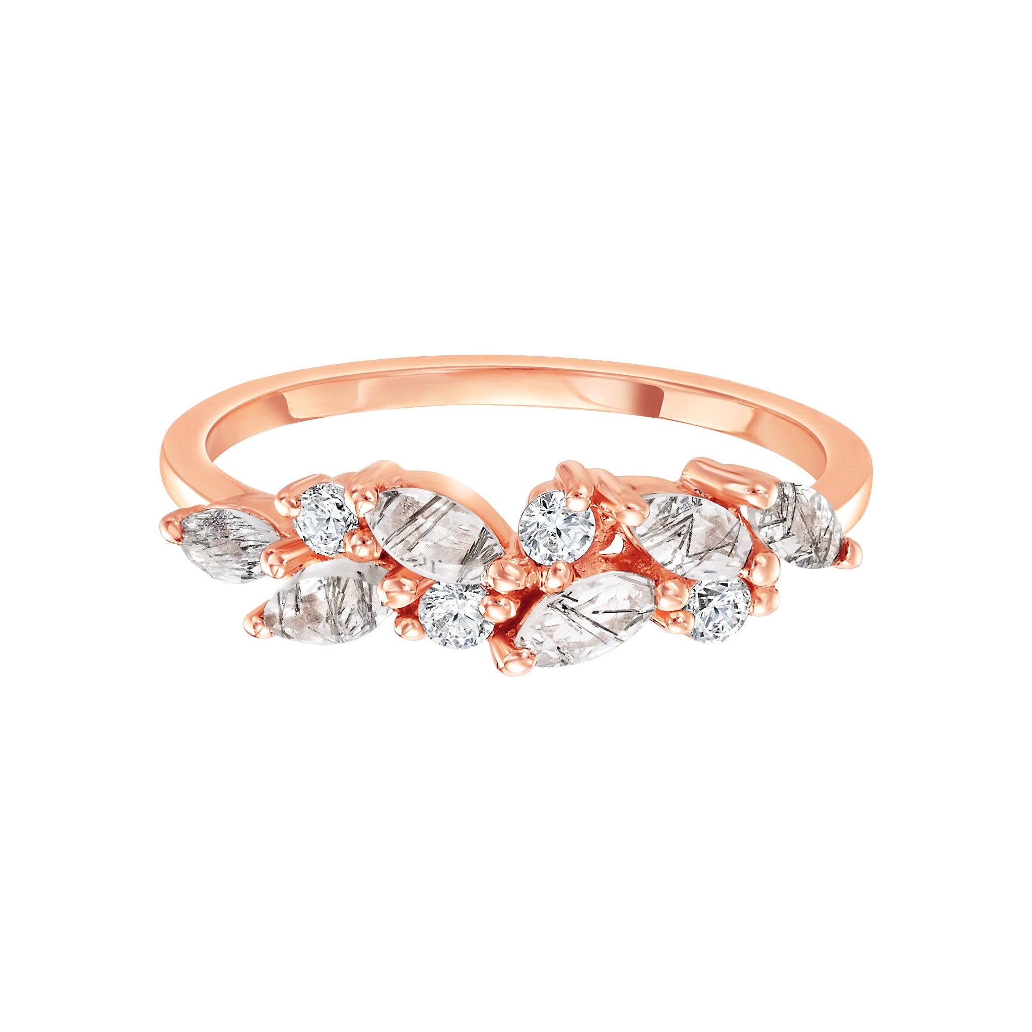 Women’s Rose Gold Rutilated Quartz Orchard Ring La Kaiser