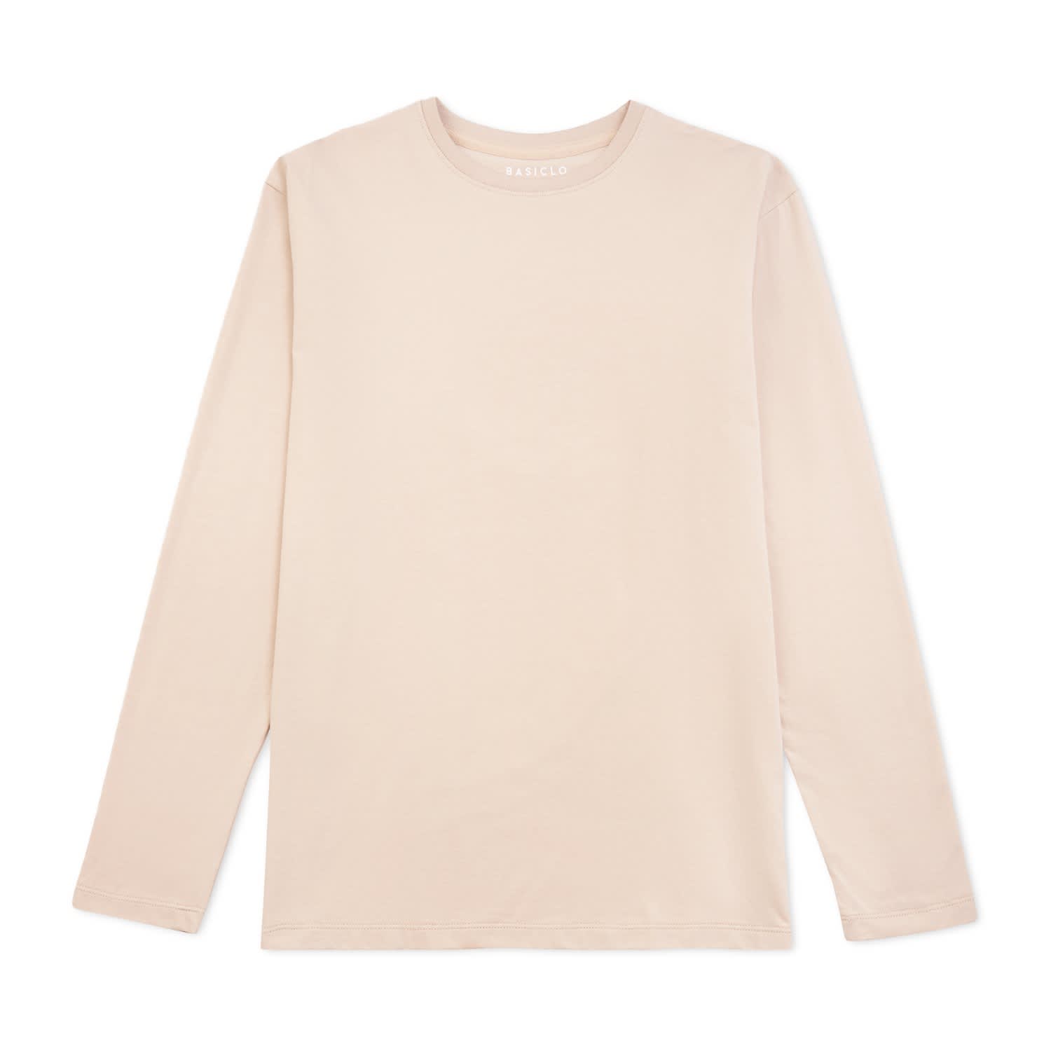beige long sleeve t shirts